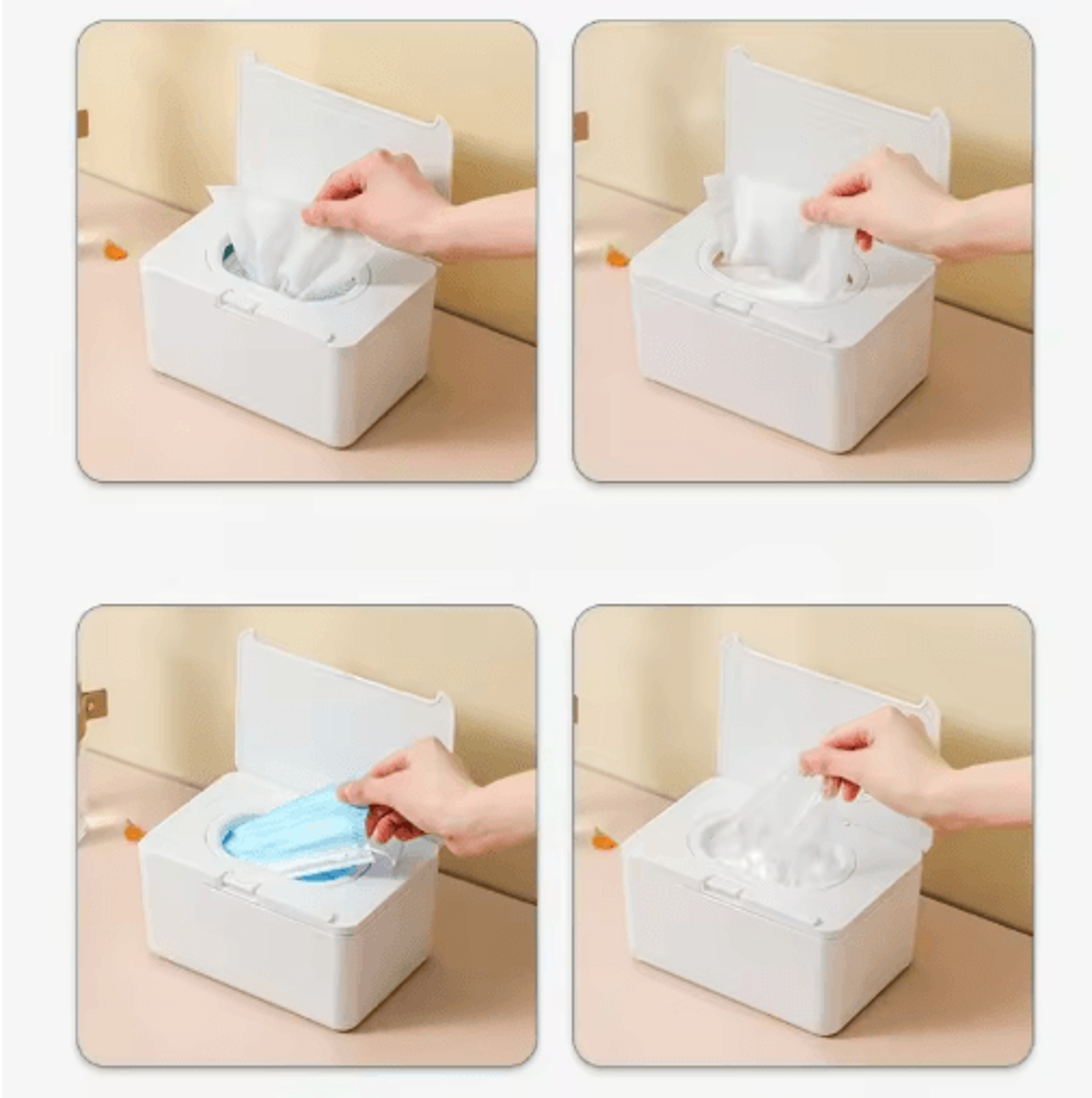 Automatic FlipTop Tissue  Wet Wipes Storage Box For Home And Office 7