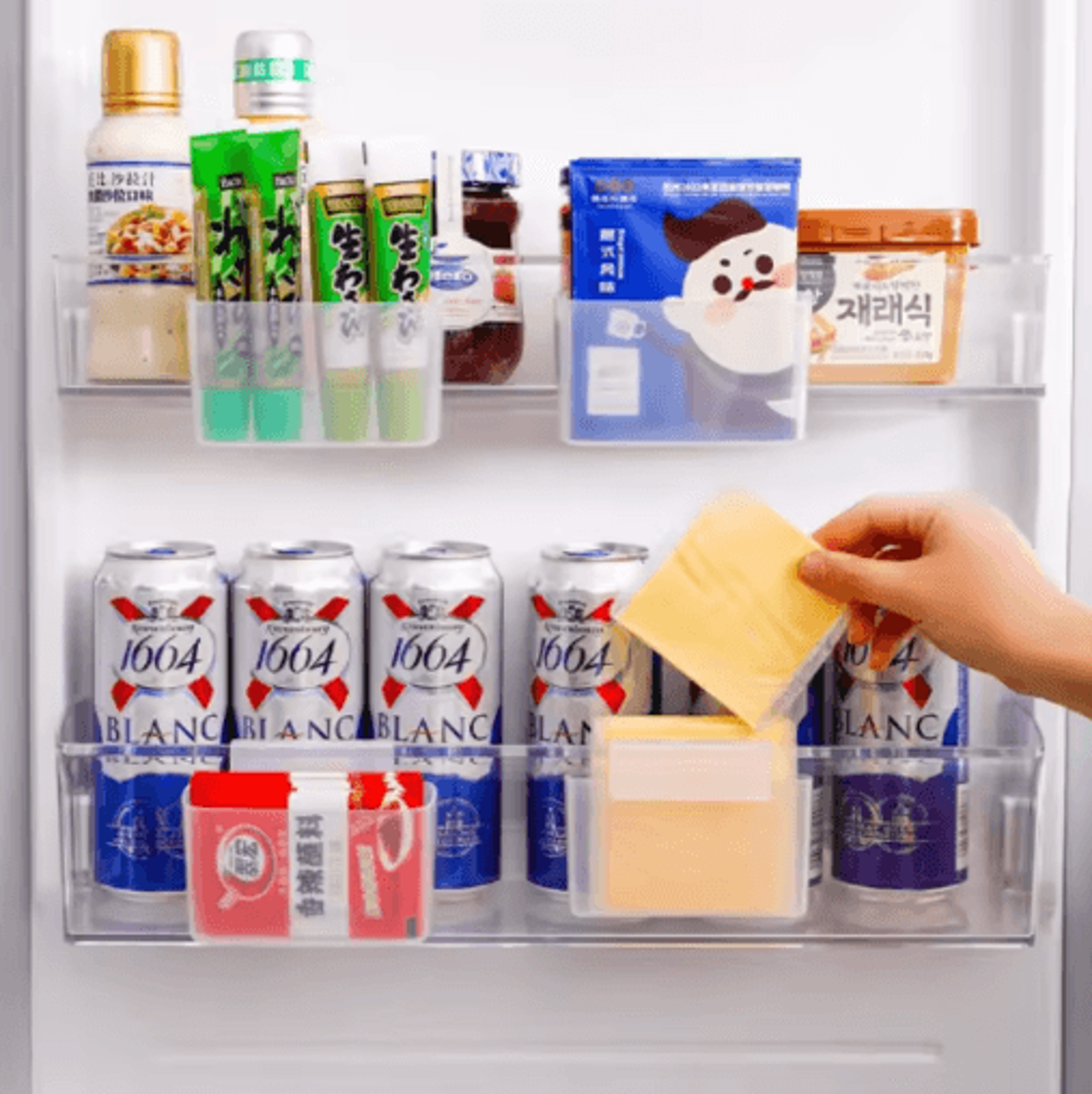 Refrigerator Side Door Storage Organizer Box For Small Items  Kitchen Essentials 5
