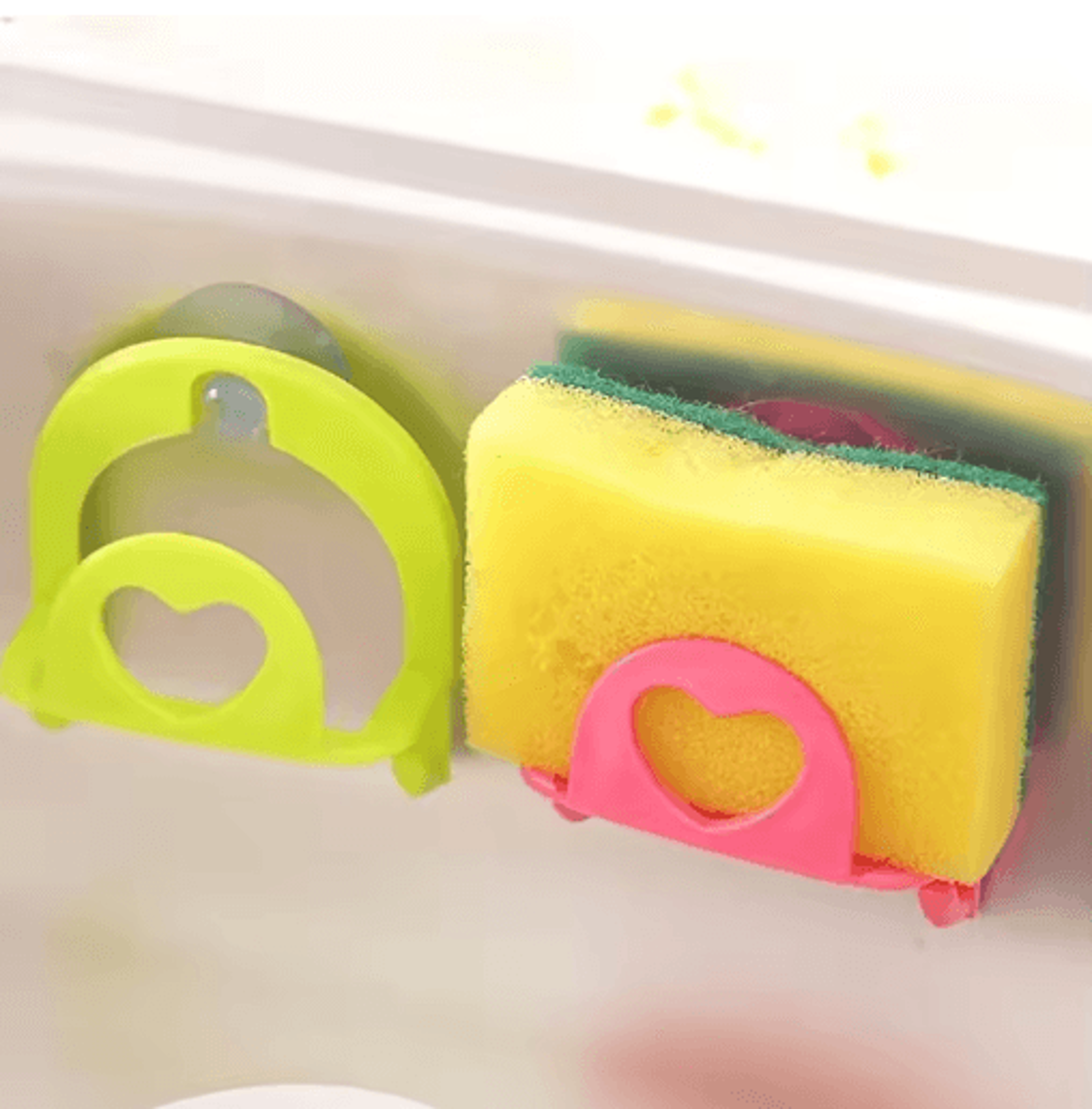 2Piece Sink Sponge  Dish Cloth Holder With Suction Cups And Hooks 5