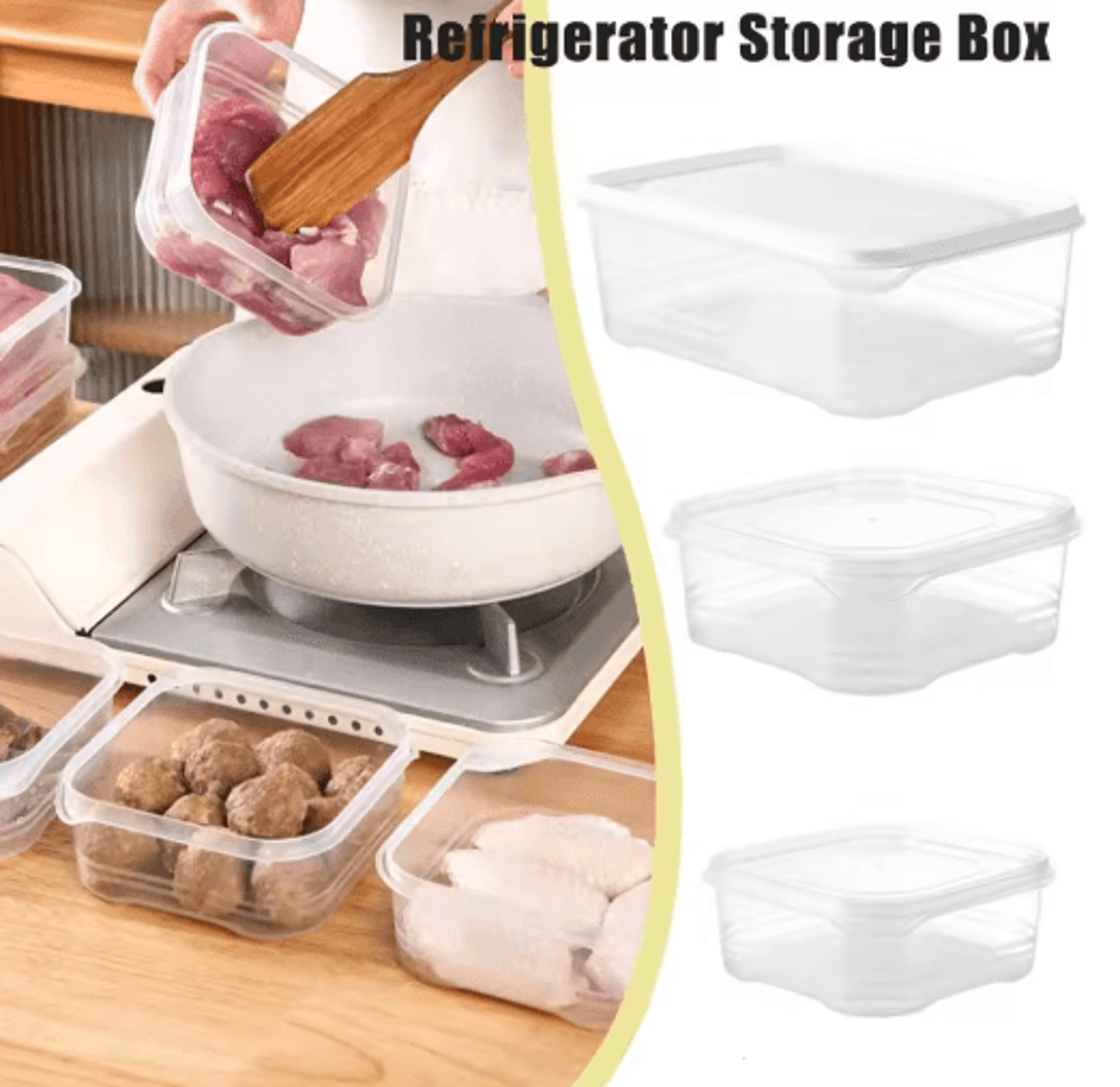 Refrigerator Dumpling Storage Container With Lid For Fresh Food Organization 4