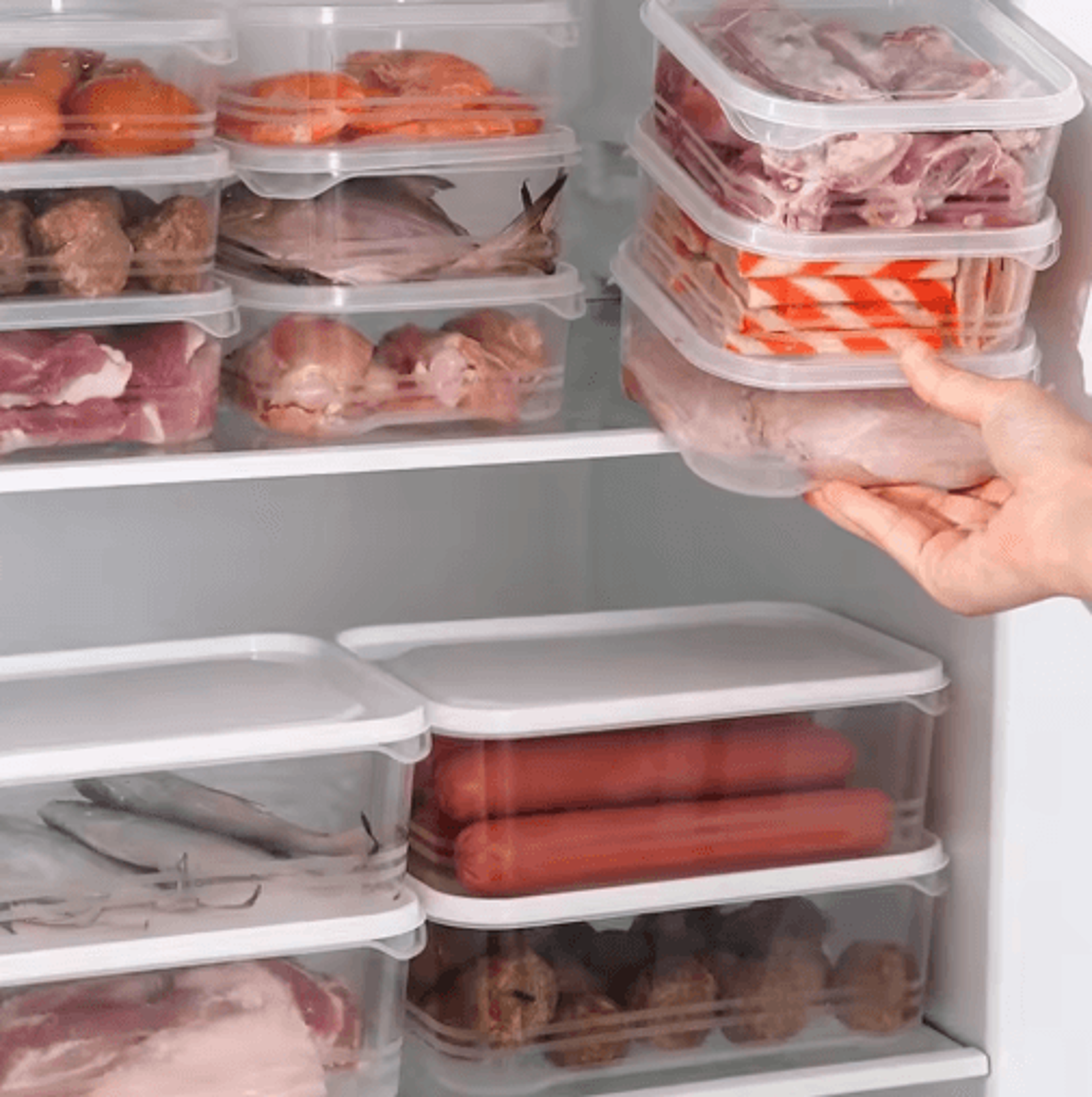 Refrigerator Dumpling Storage Container With Lid For Fresh Food Organization 0