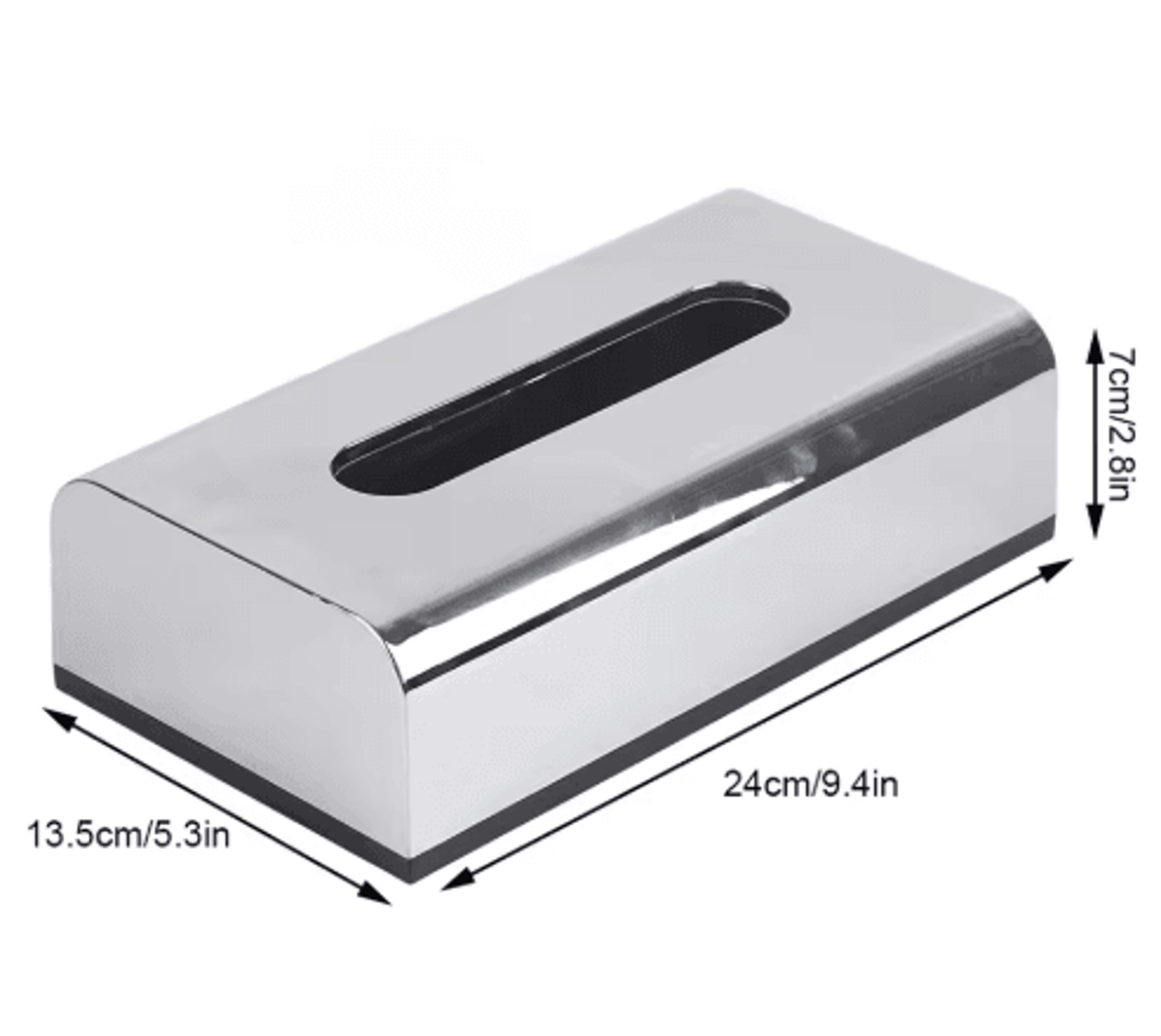 Electroplated Tissue Box Holder For Home Car  Office Organization 5