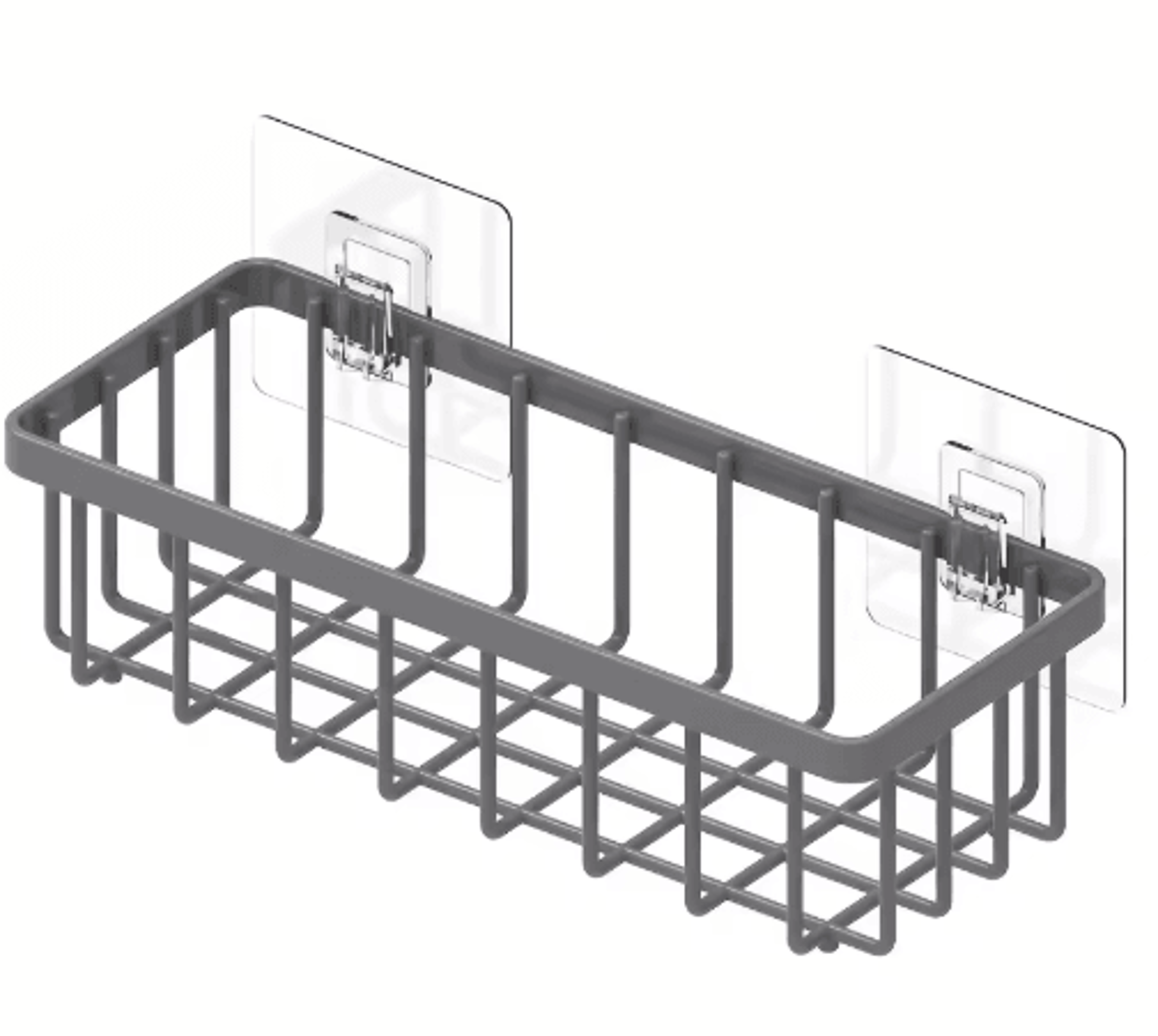 Large SelfDraining Sink Caddy With Sponge  Dishcloth Organizer 1