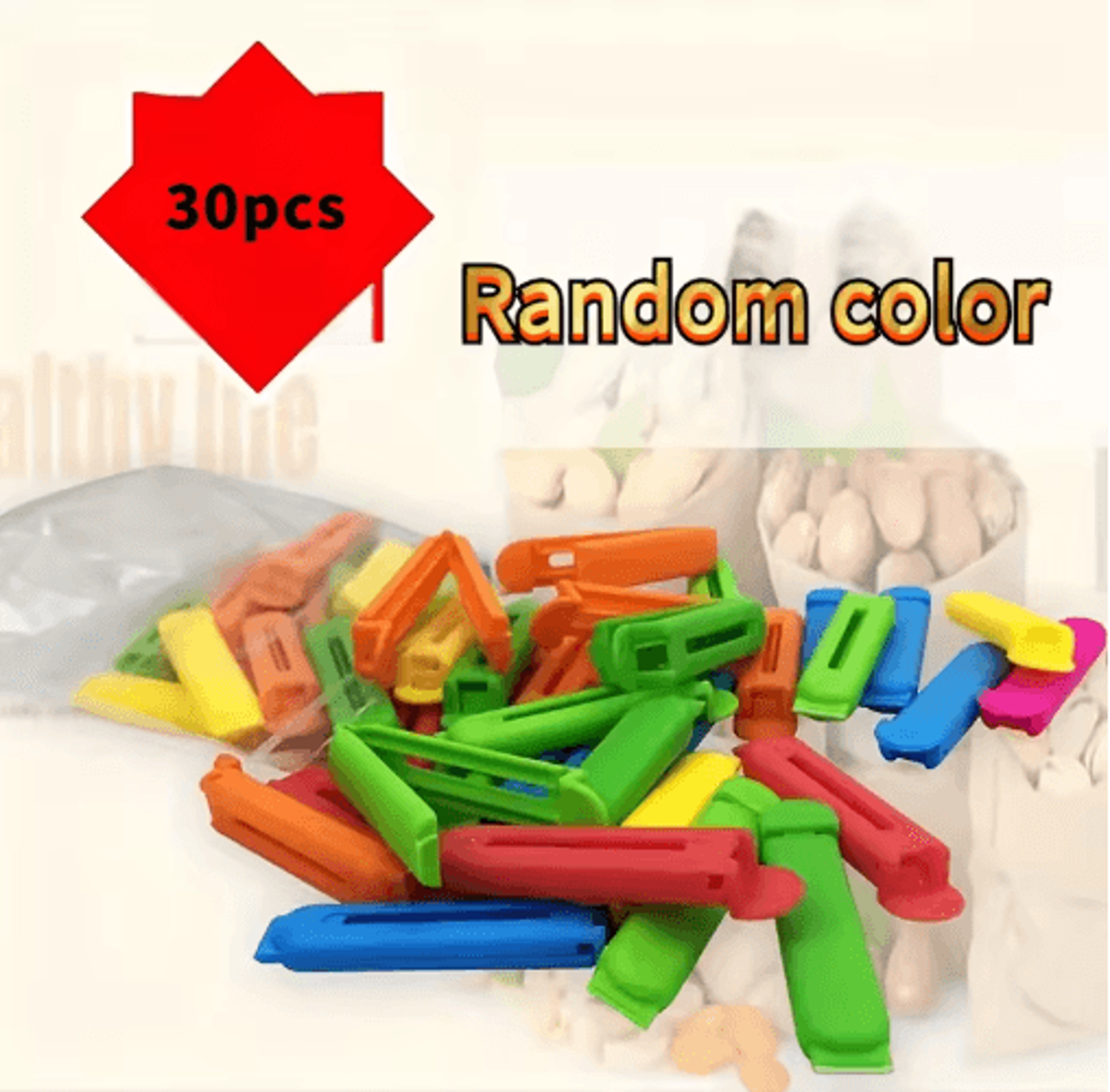 30Piece Food Sealing Clips Set For Fresh Snack  Kitchen Storage 1