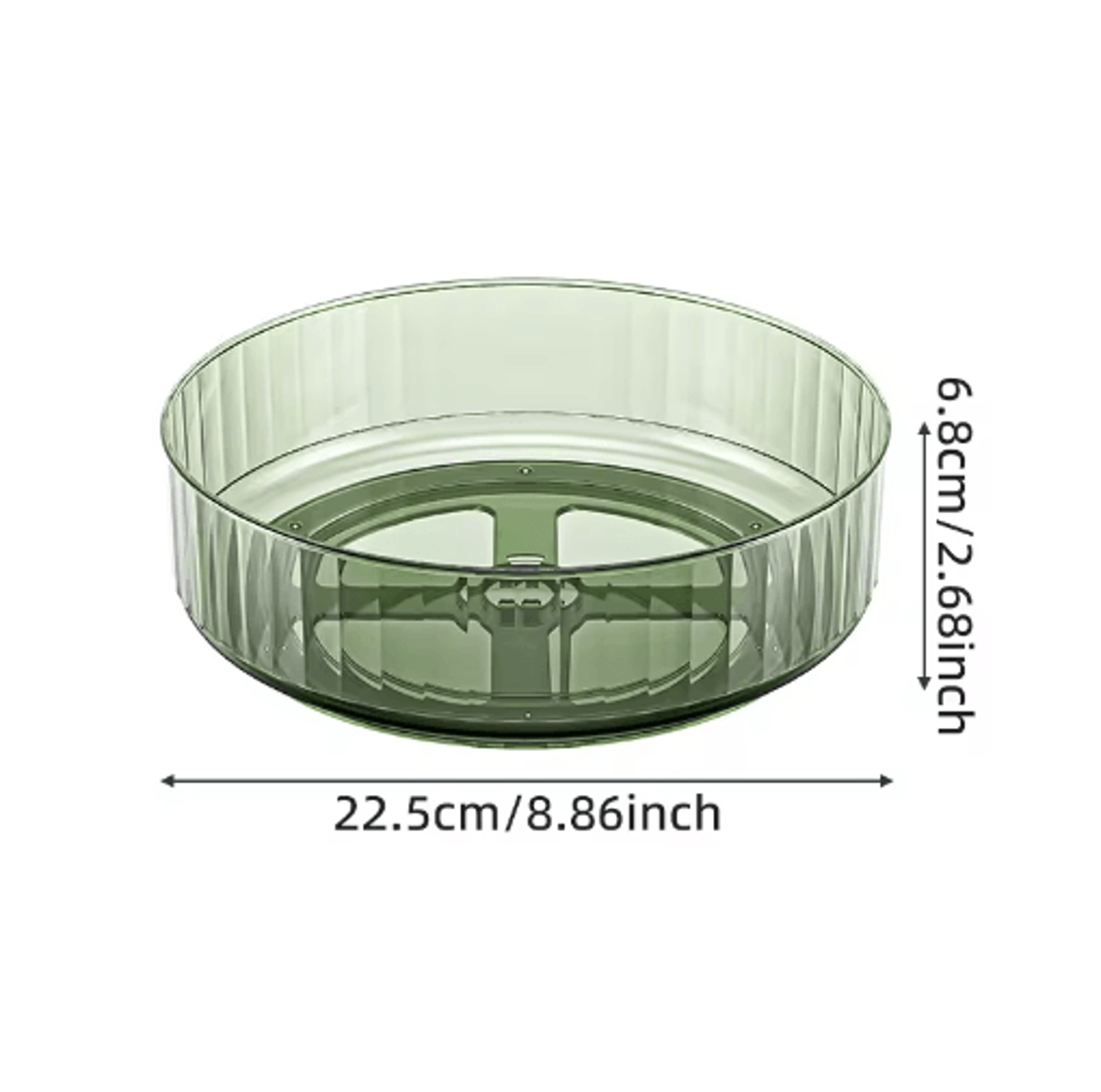 360 Rotating Lazy Susan Organizer  Clear Fridge  Kitchen Storage Tray 2