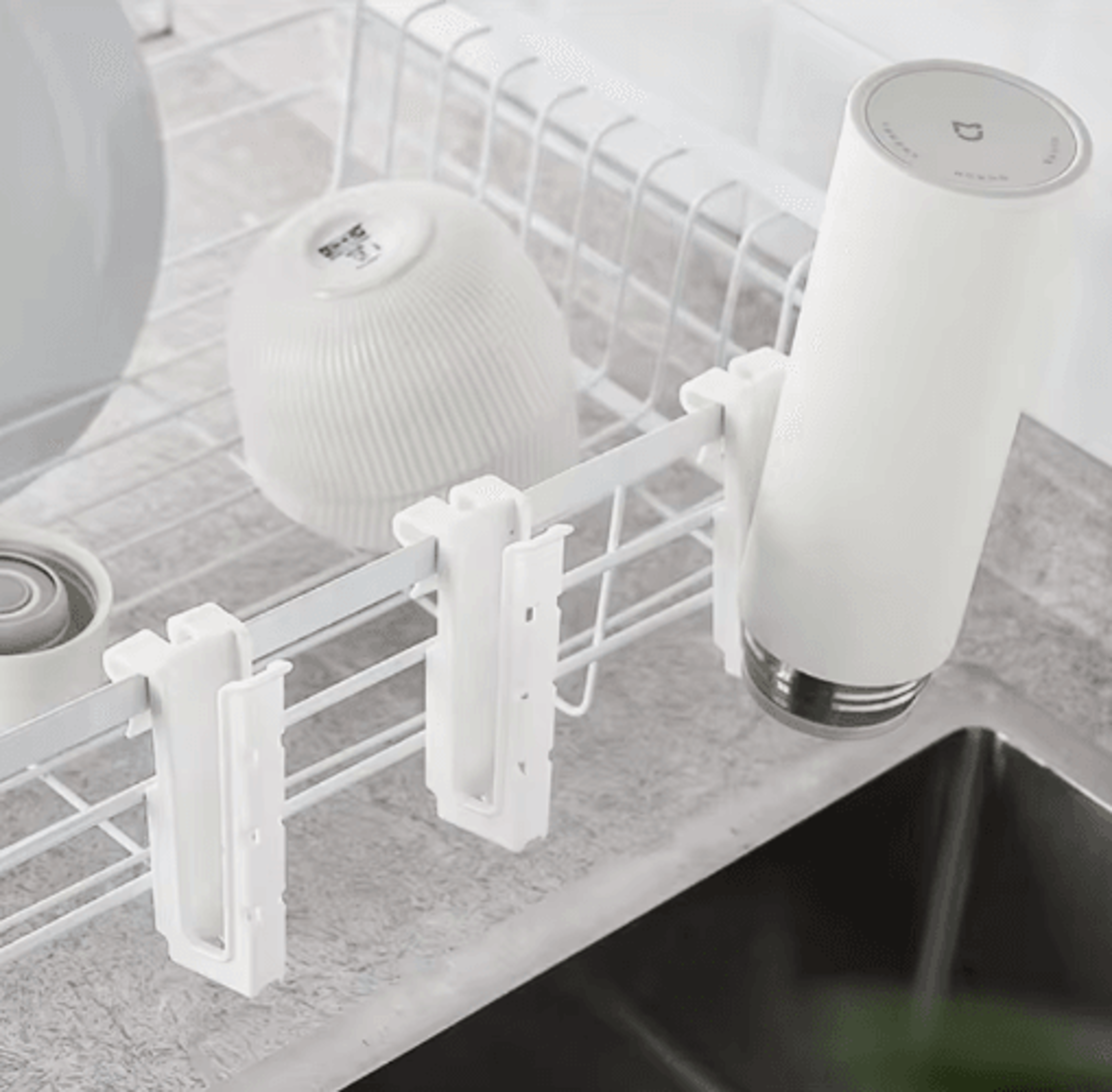 WallMounted Cup Hanging Rack  NailFree UpsideDown Cup Drying  Storage Holder 6