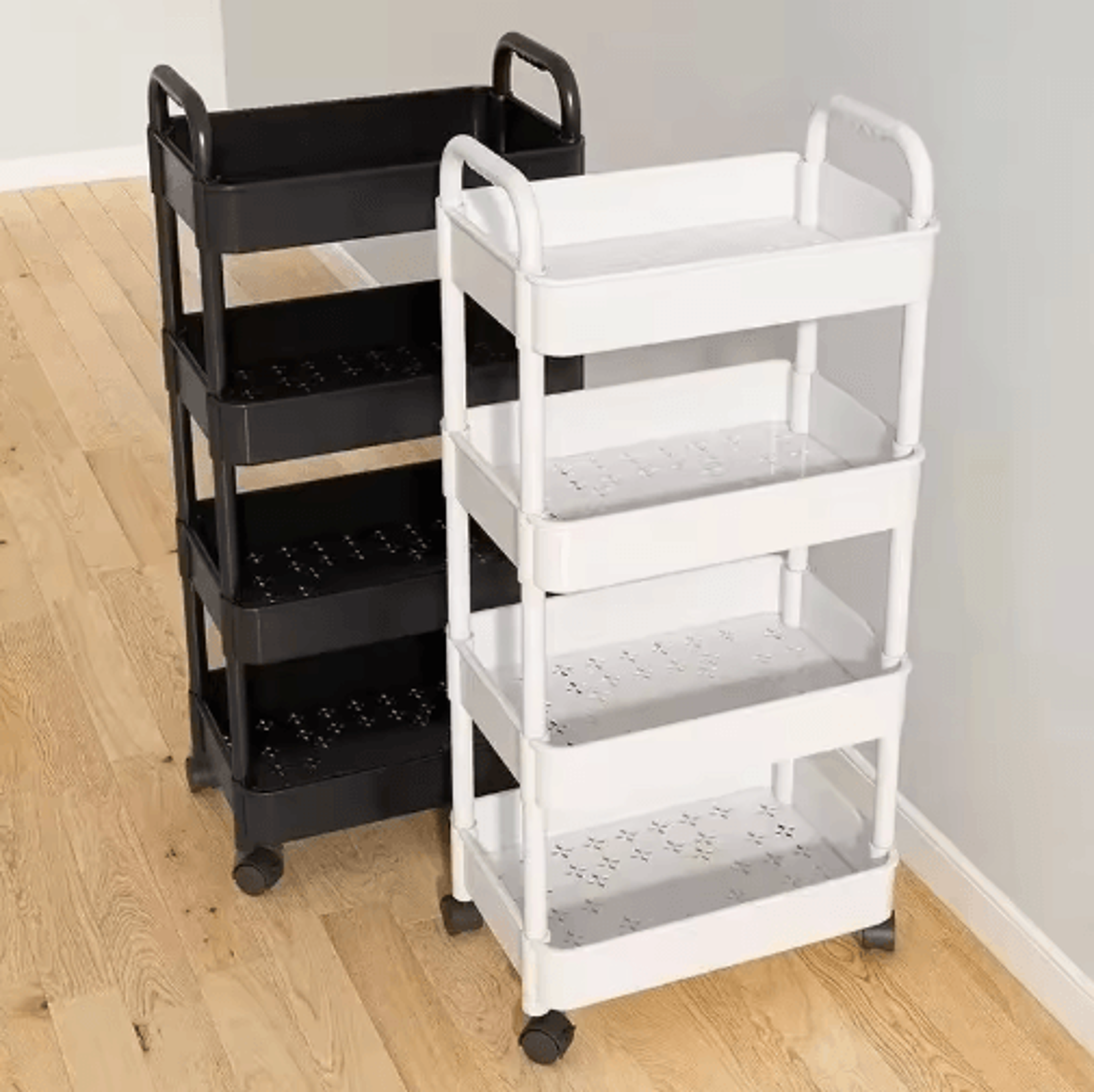 34Tier Rolling Utility Cart  MultiPurpose Storage Organizer With Wheels 0