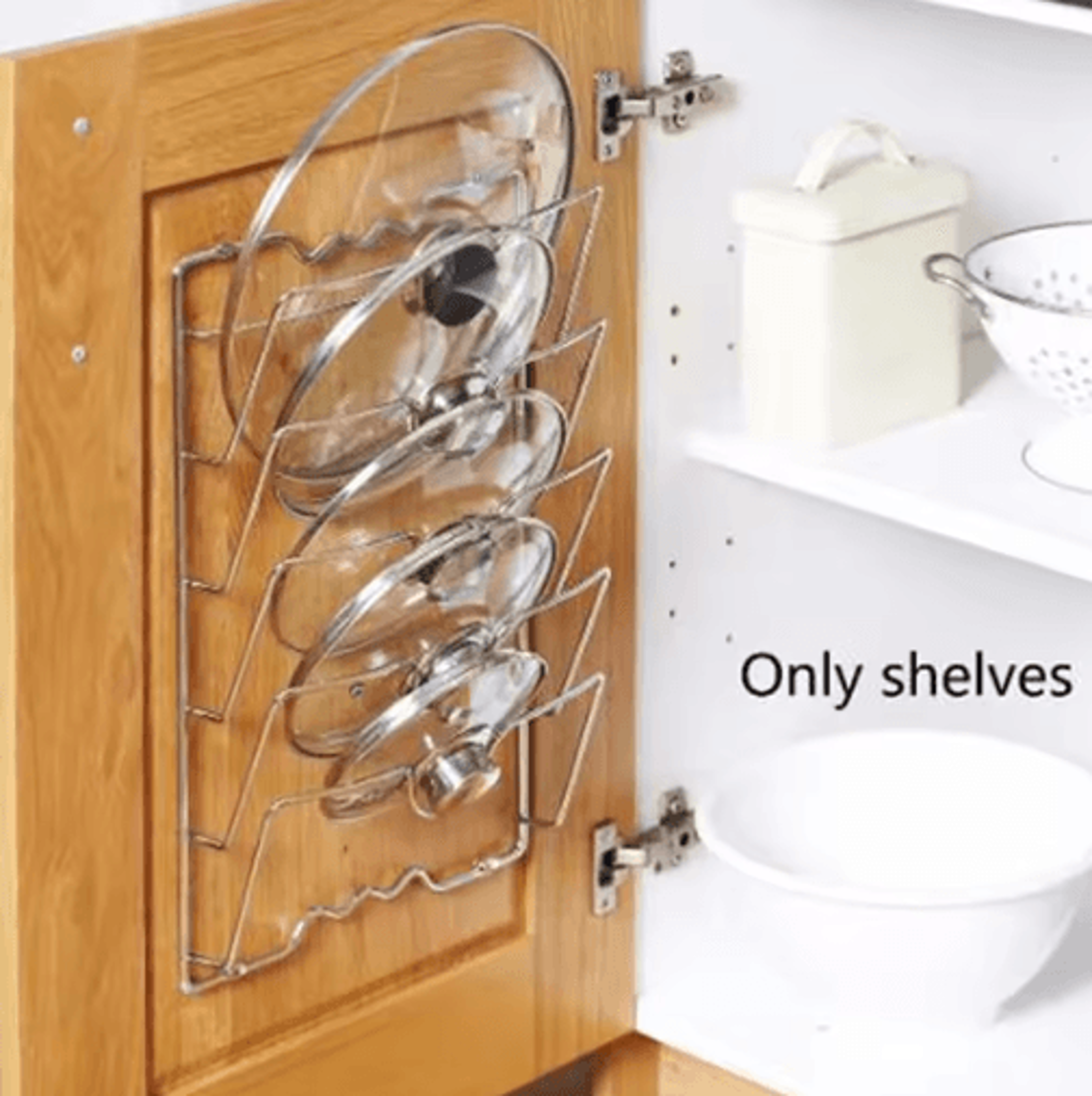 stainless steel pot lid holder – kitchen pan cover & dish rack stand