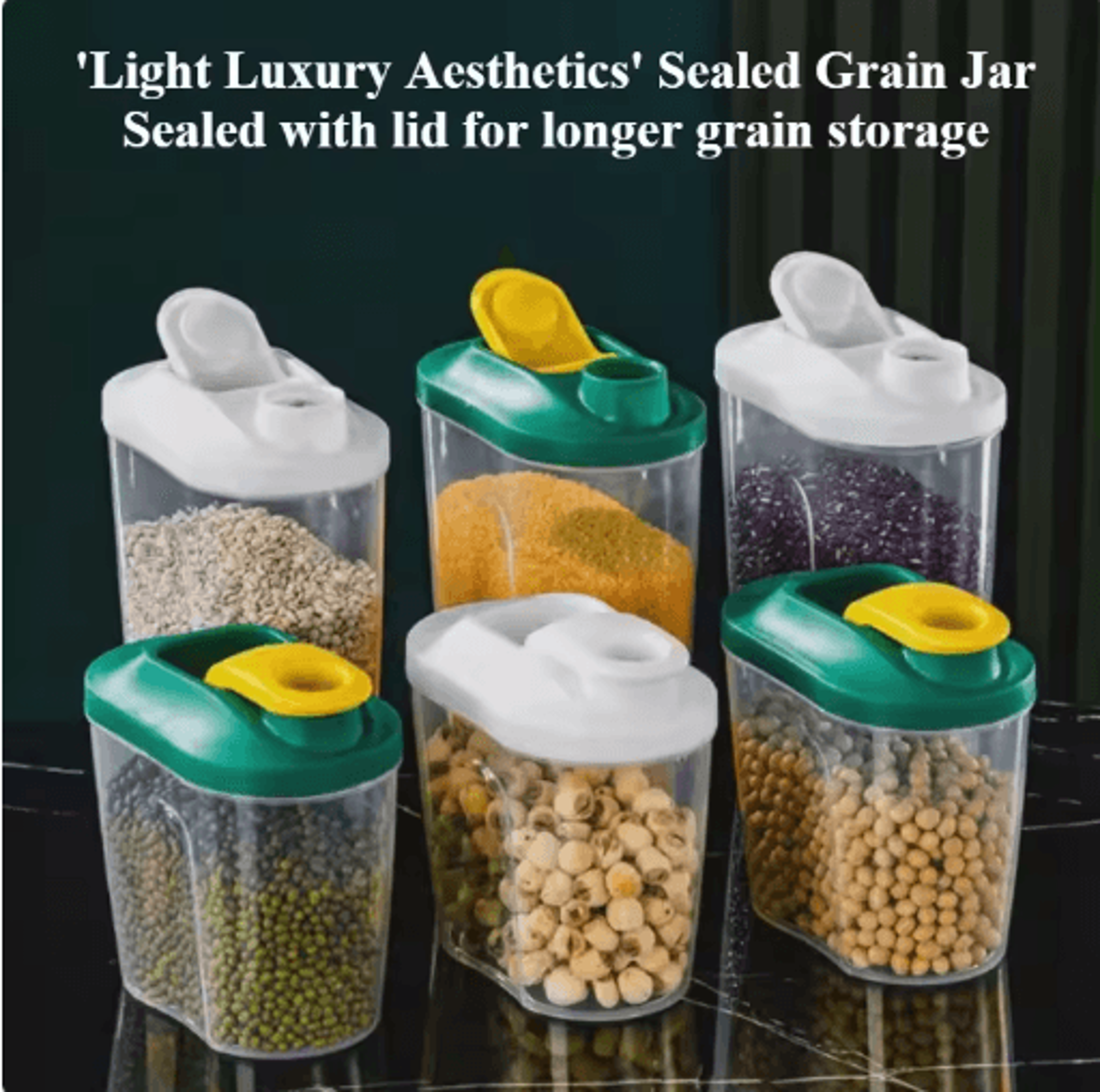Airtight Grain Storage Container  MoistureProof Rice  Dry Food Storage Bin 7