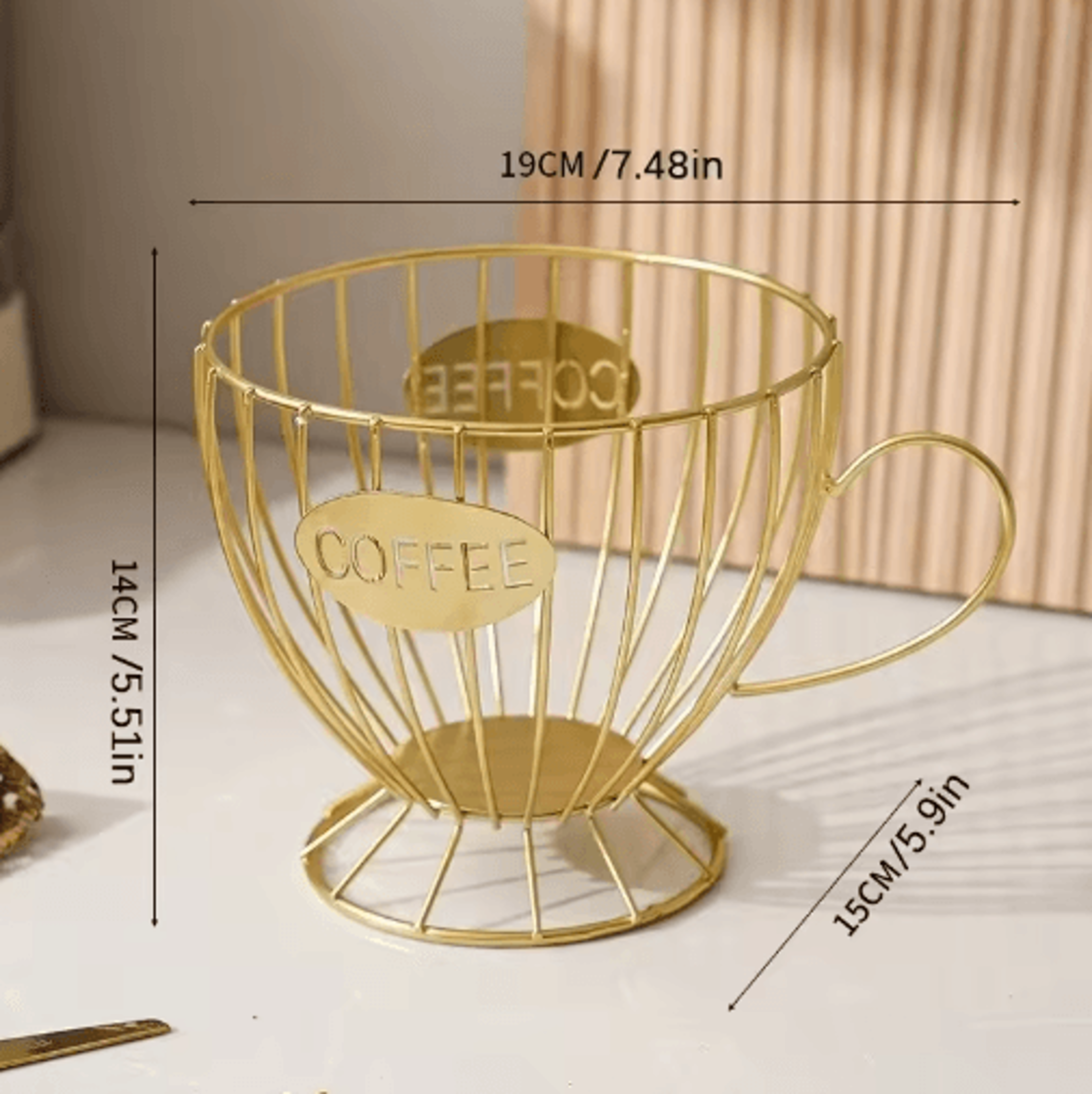 Large Capacity Coffee Pod Storage Basket  KCup  Coffee Capsule Organizer 4