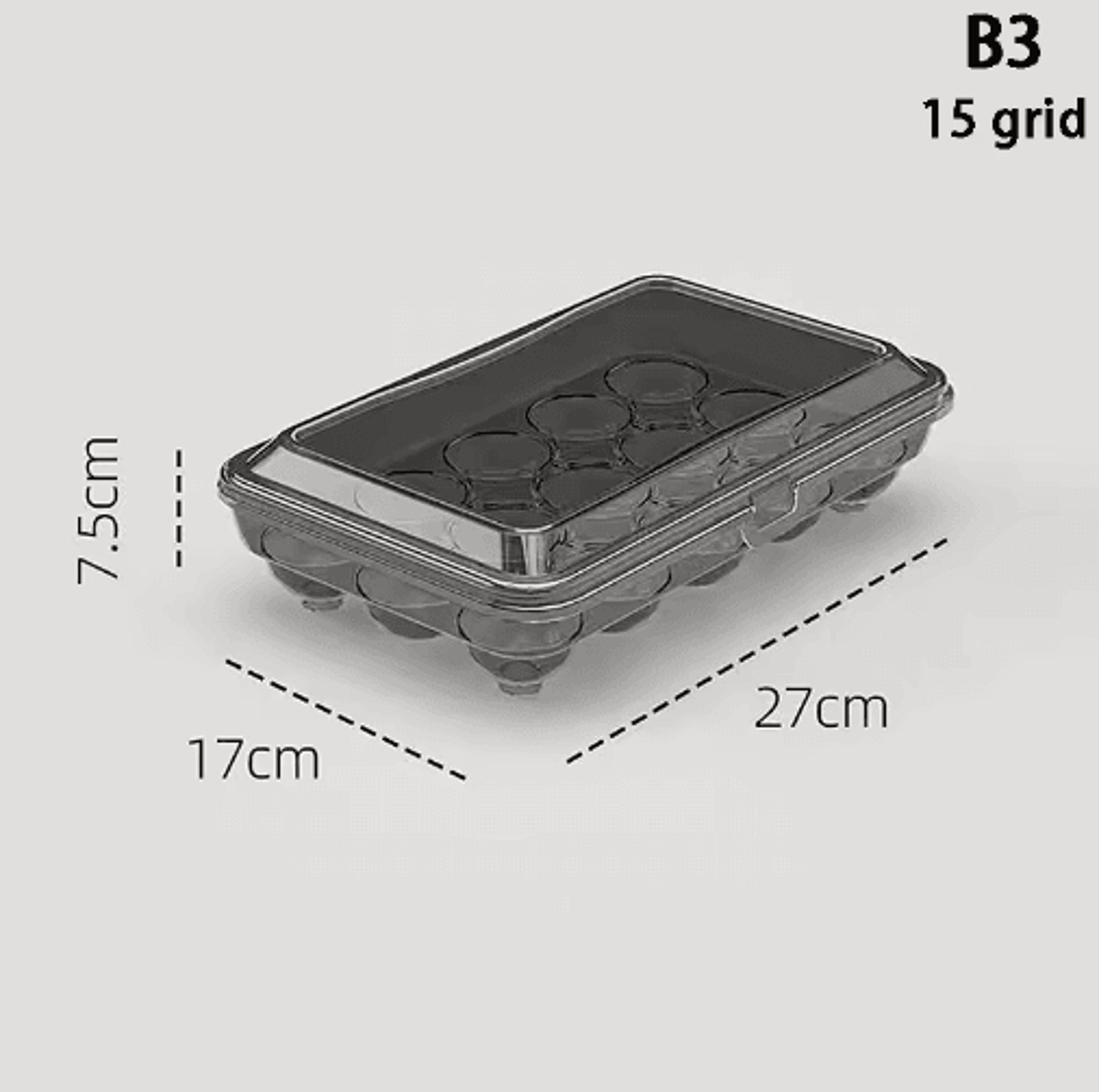 Transparent Egg Storage Container  1015 Grid Refrigerator Egg Holder With Lid 1