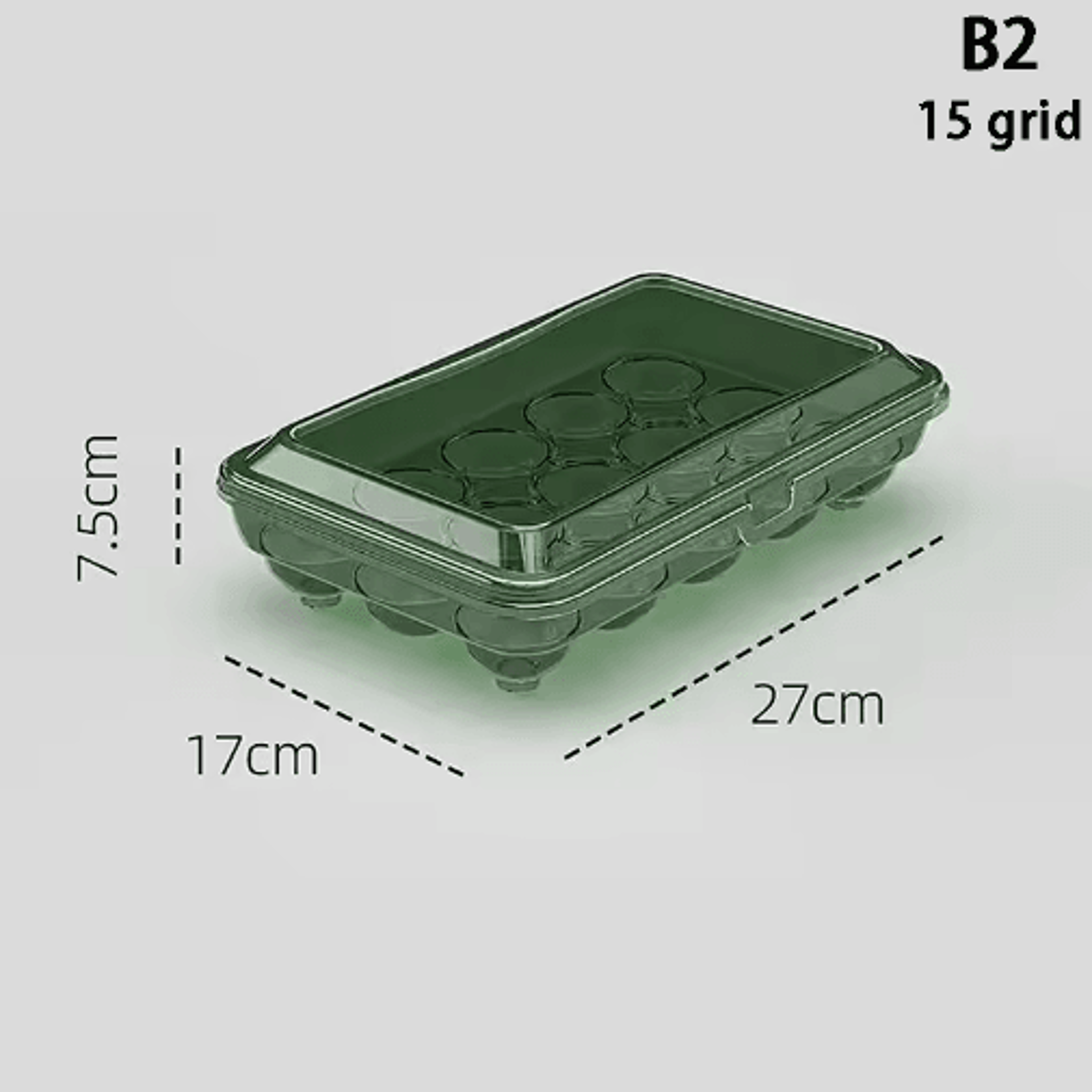 Transparent Egg Storage Container  1015 Grid Refrigerator Egg Holder With Lid 2