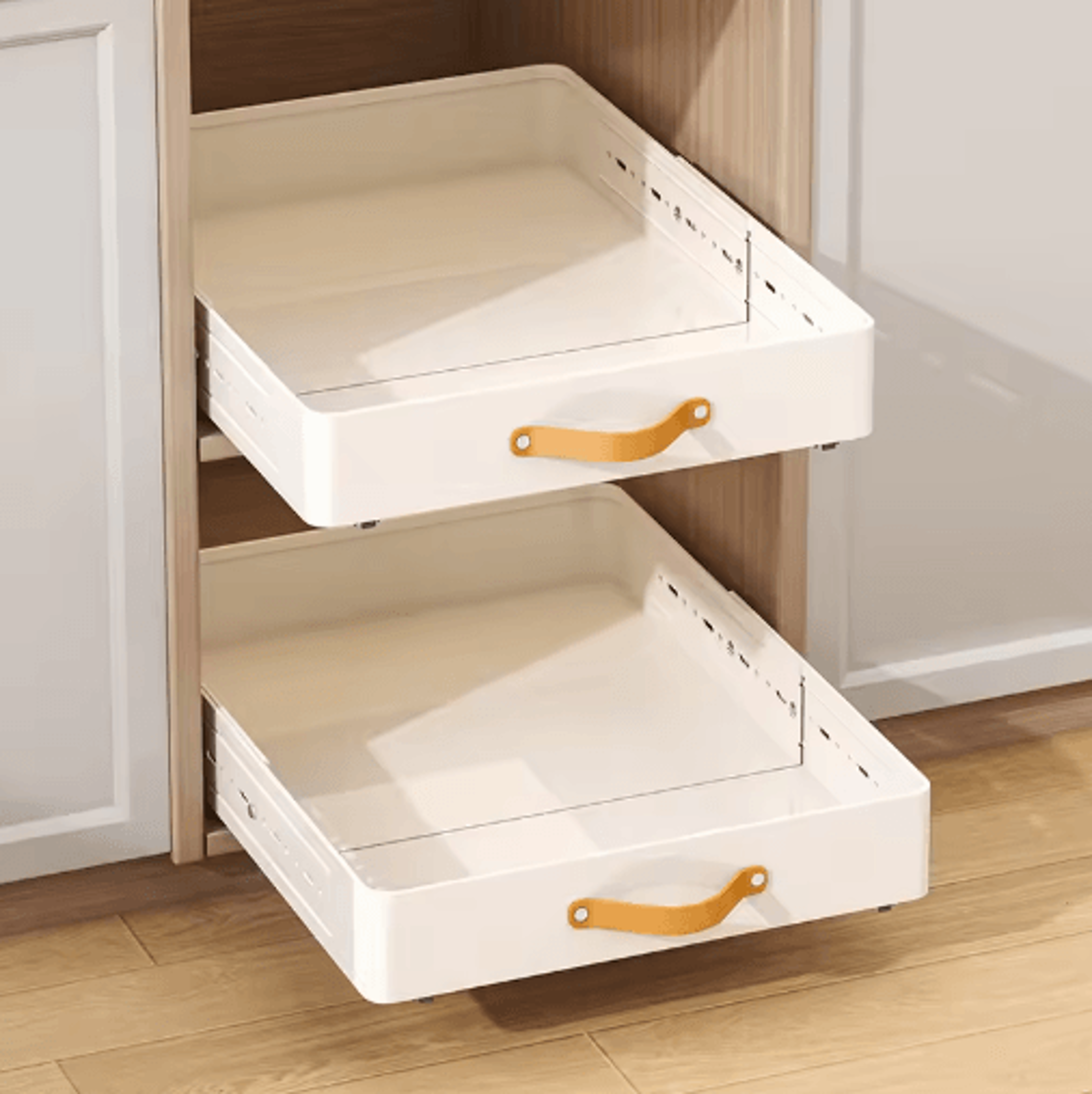 Expandable PullOut Cabinet Organizer  Sliding Kitchen Storage Shelf For Spices  Pantry Items 13