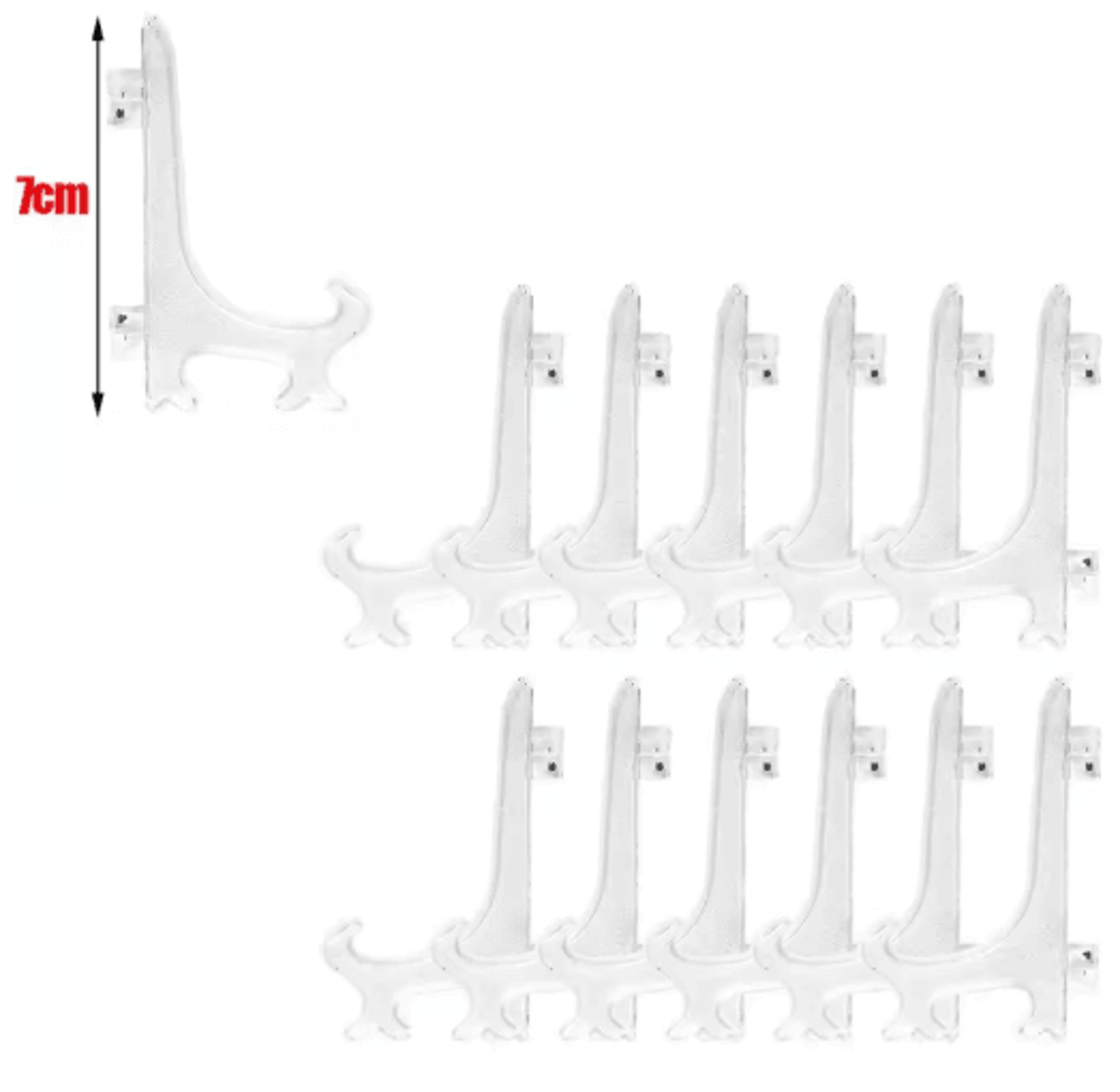 20Pack Clear Acrylic Display Easels Tabletop Plate Photo  Frame Display Stands 2