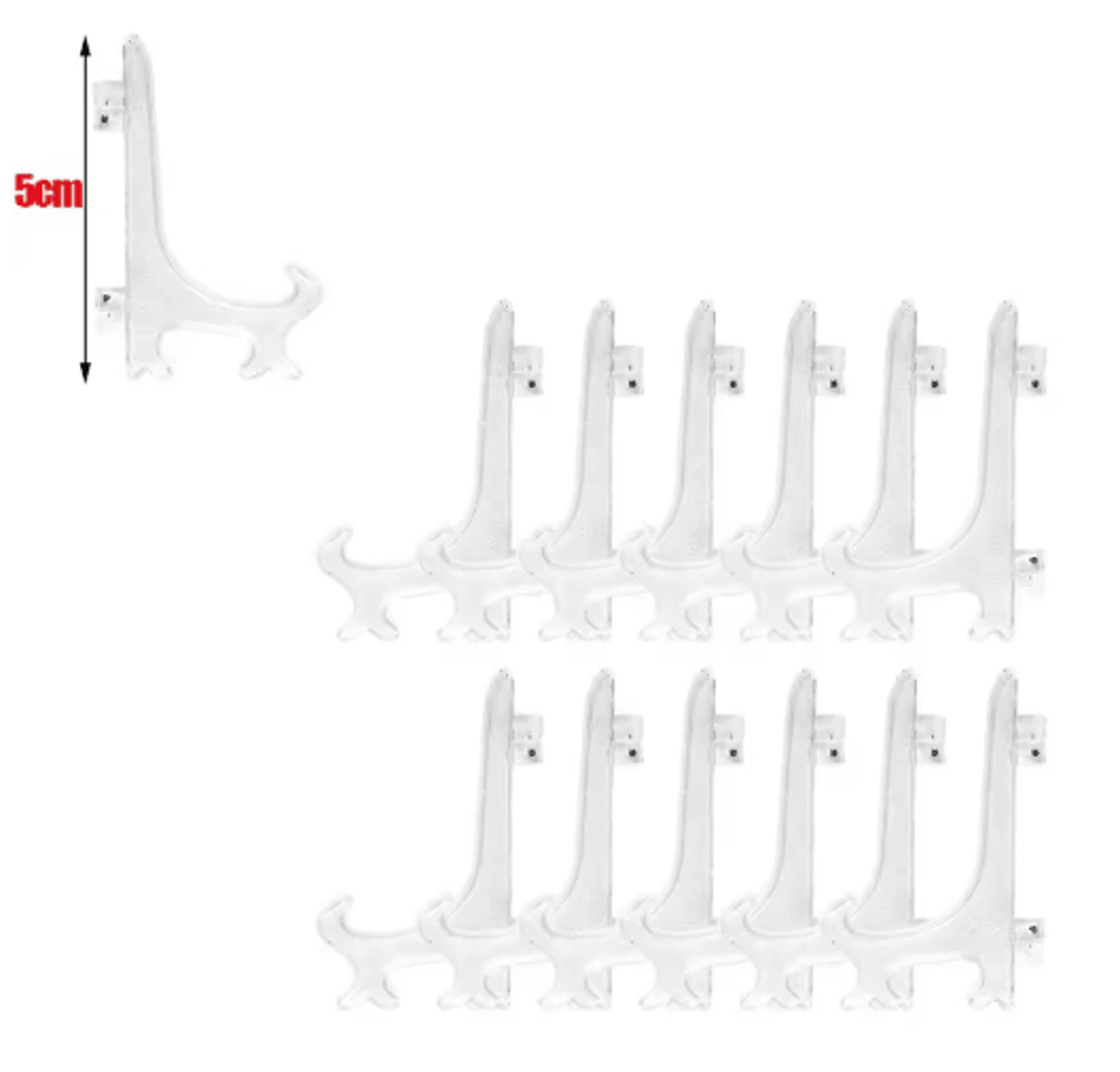20Pack Clear Acrylic Display Easels Tabletop Plate Photo  Frame Display Stands 3
