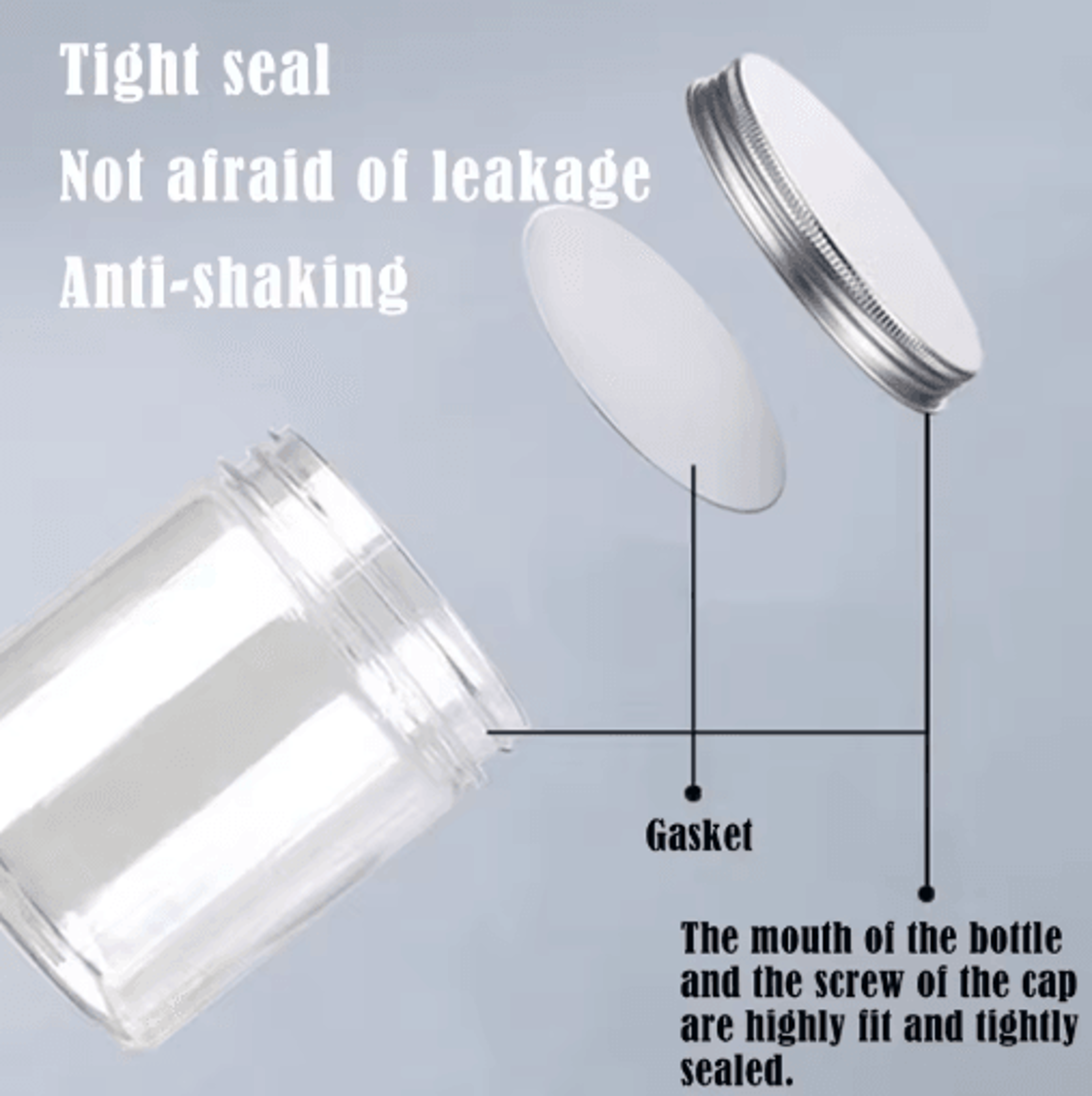 Aluminum Storage Jars With Lids  Refillable Cosmetic  Food Travel Containers 20250ml 18