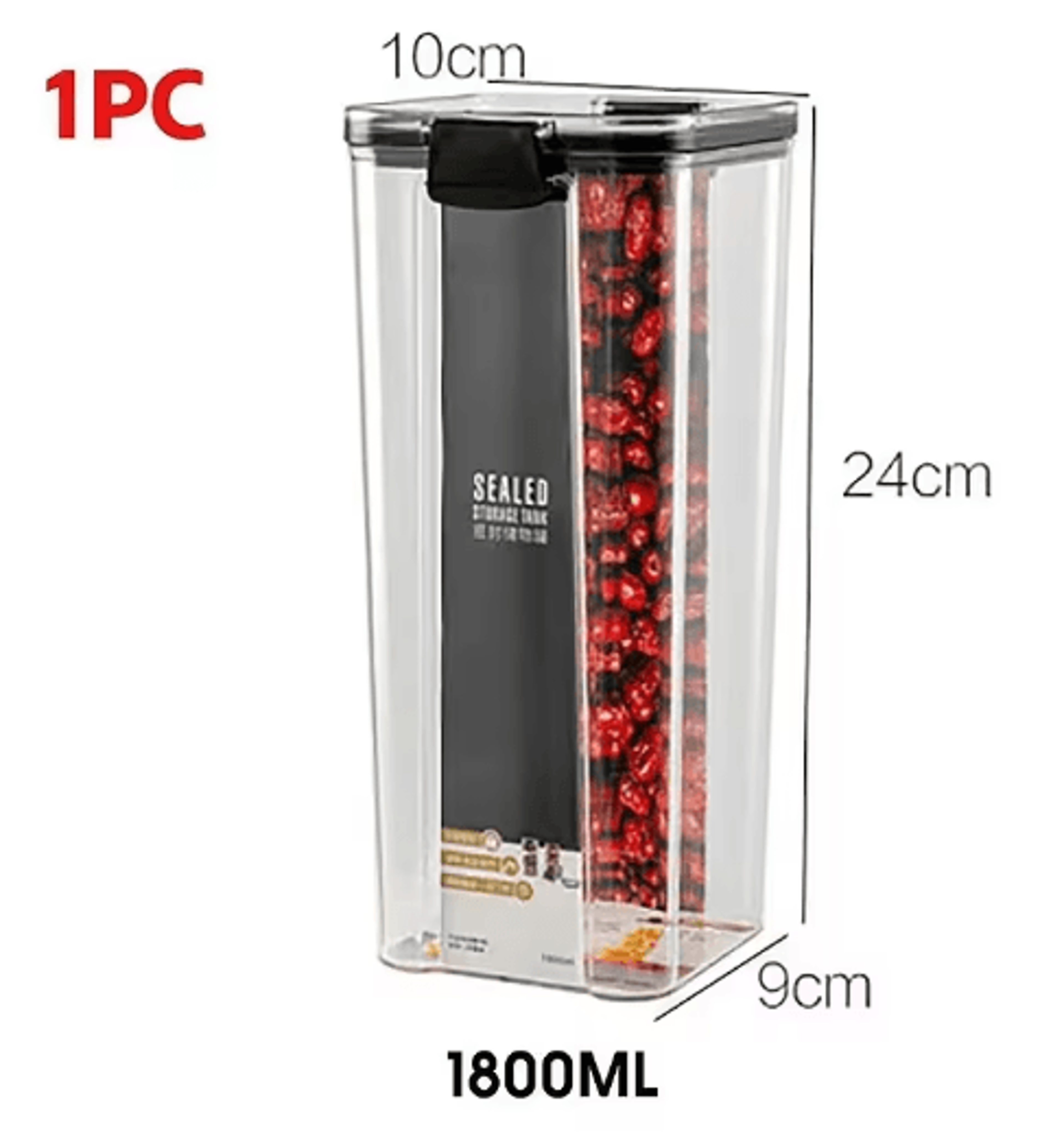 Stackable Airtight Food Storage Containers Set  Sealed Kitchen Storage Jars For Grains Tea  Dry Foo 20
