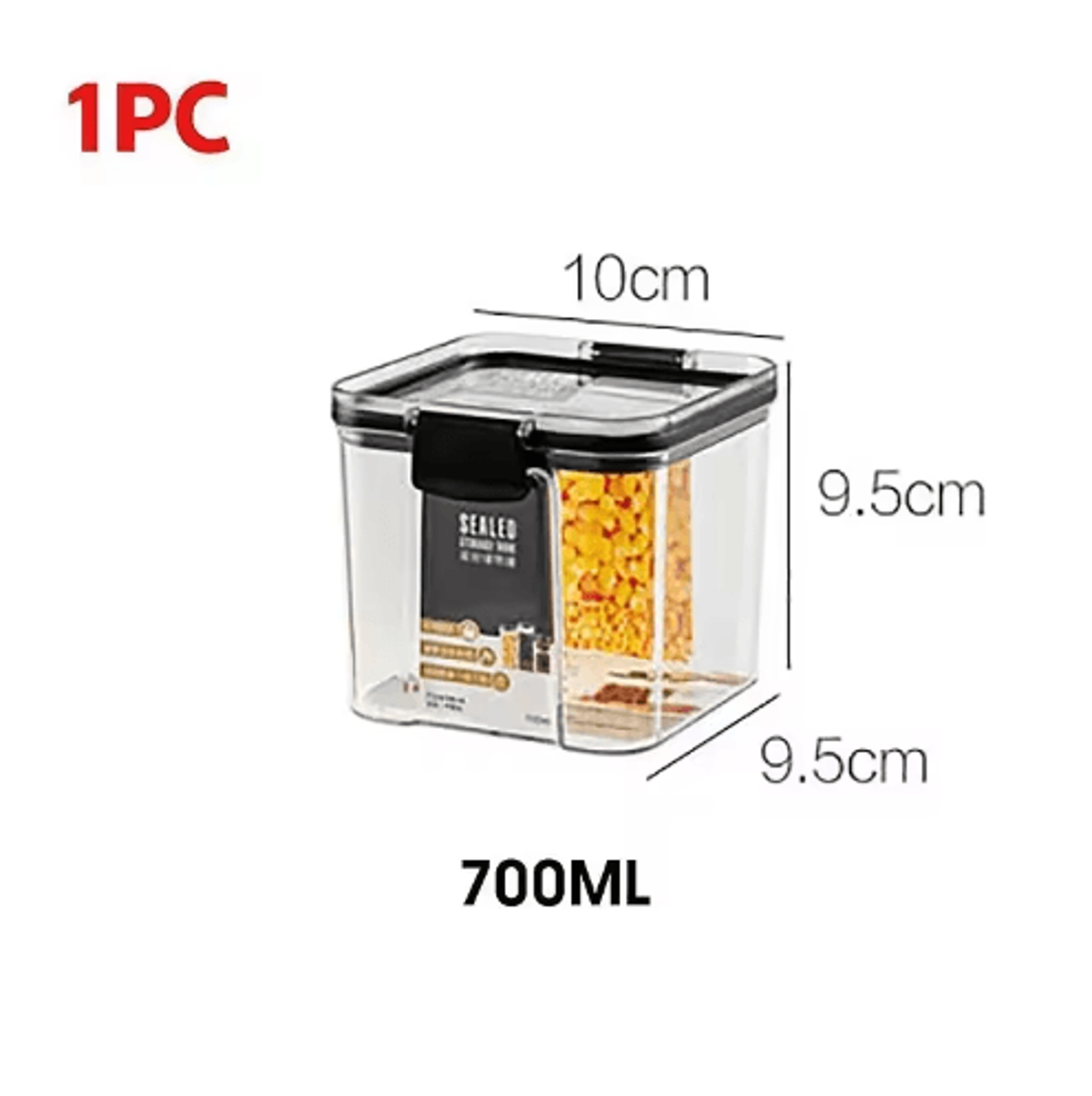 Stackable Airtight Food Storage Containers Set  Sealed Kitchen Storage Jars For Grains Tea  Dry Foo 21