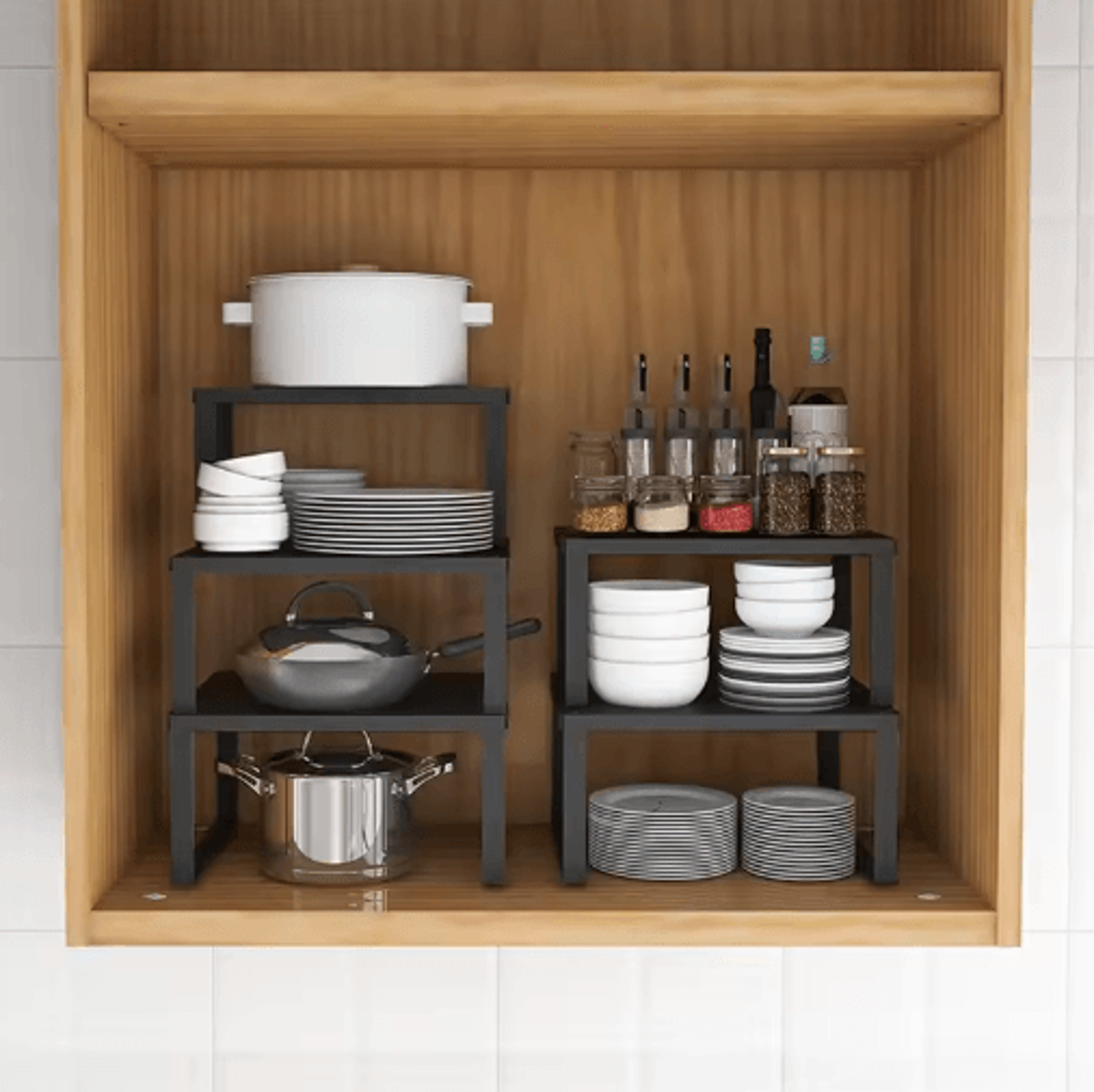 Metal Wall Mounted Spice Rack  SpaceSaving Kitchen  Bathroom Storage Shelf Organizer 10