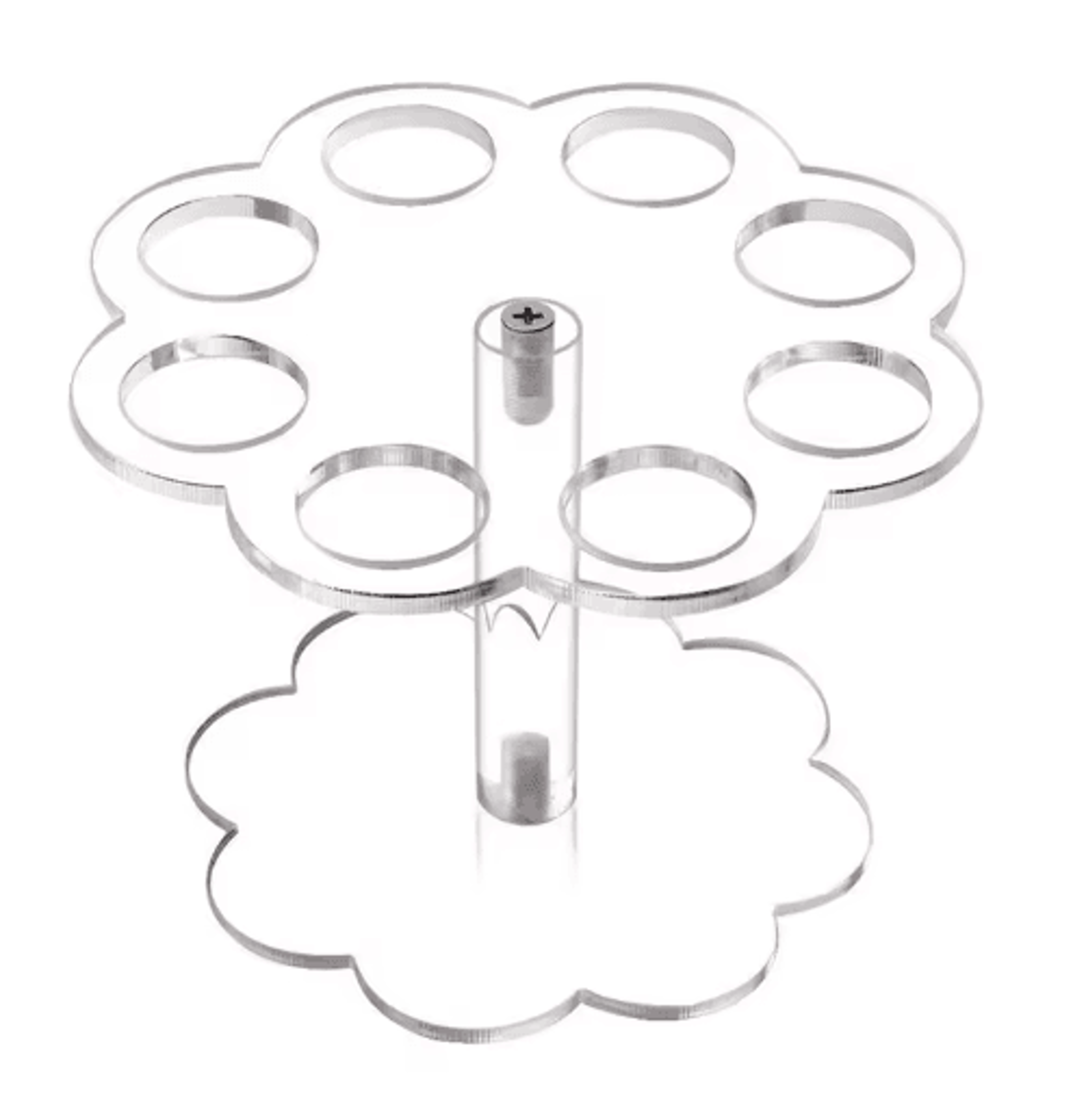 Acrylic Ice Cream Cone Stand Transparent Dessert Display Rack With 4616 Holes For Parties  Events 3