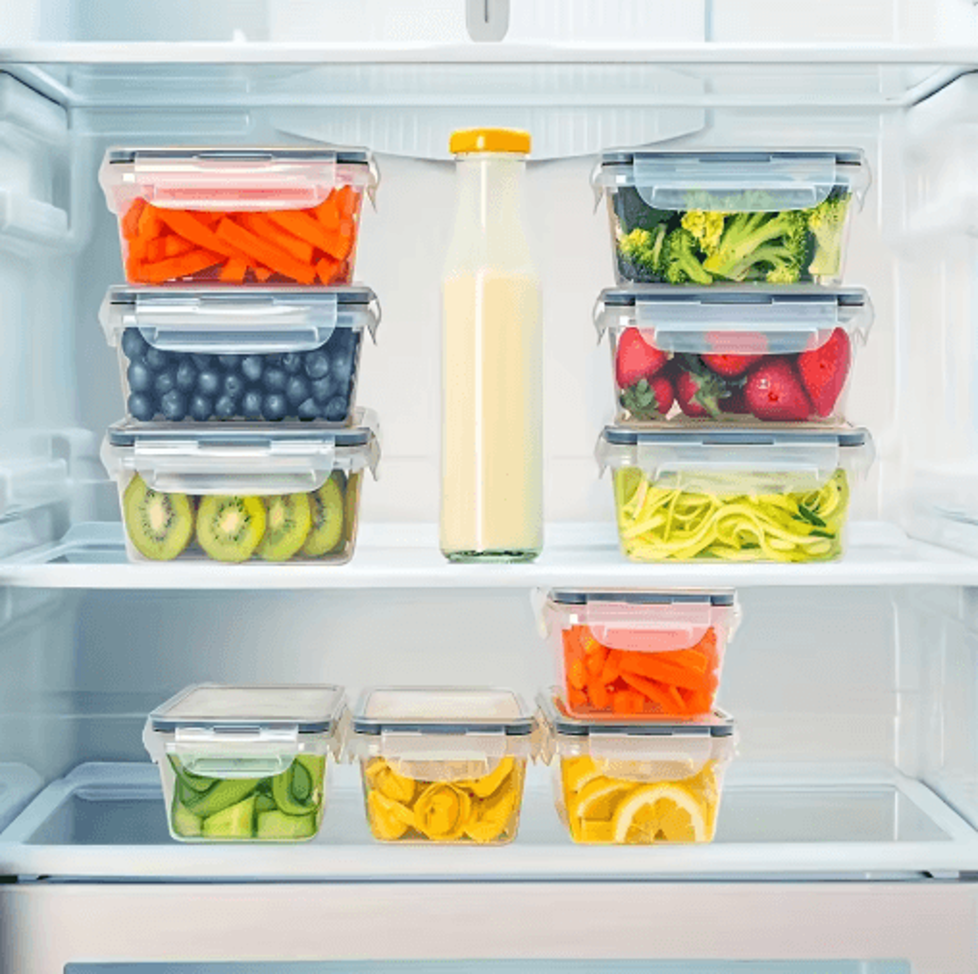 4Piece Airtight Food Storage Container Set Easy Snap Lid Plastic Pantry Storage Containers 5