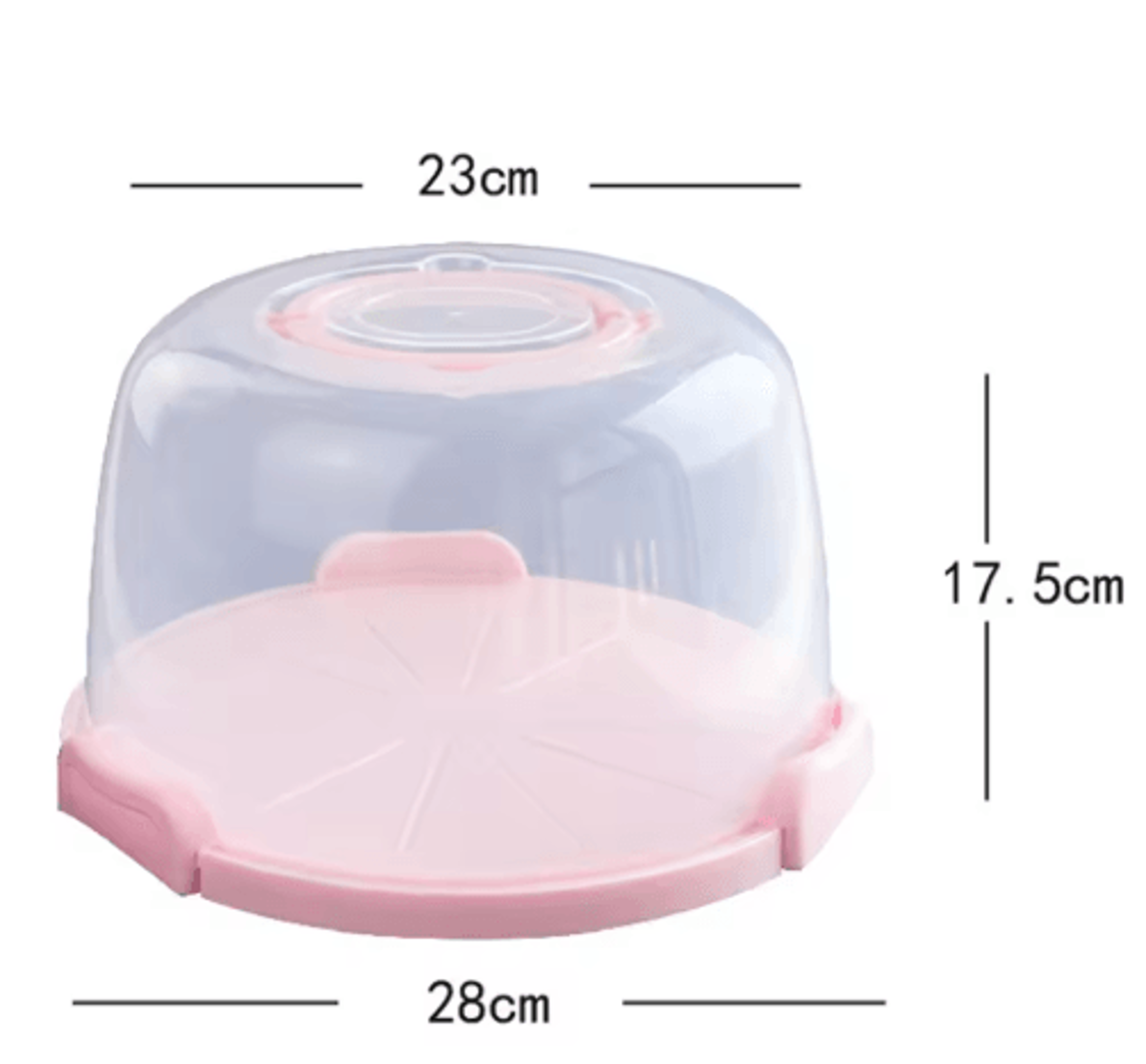 Plastic Cake Carrier With Foldable Handle  Cake Storage Container With Serving Tray  Secure Lid 8