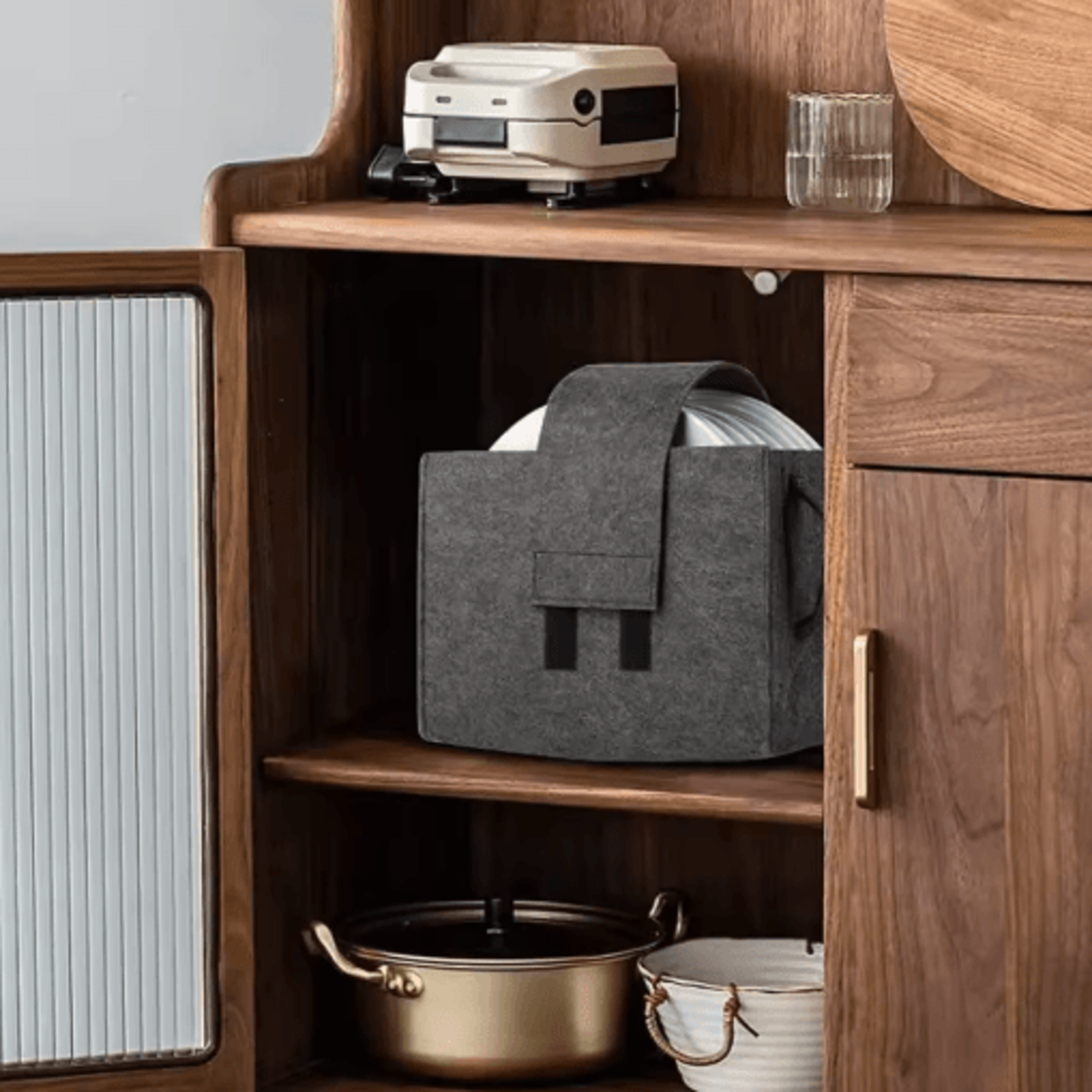 Thick Felt Plate  Dish Storage Bag Set  Protective Tableware Organizer For Camping RV  Kitchen Cabi 6