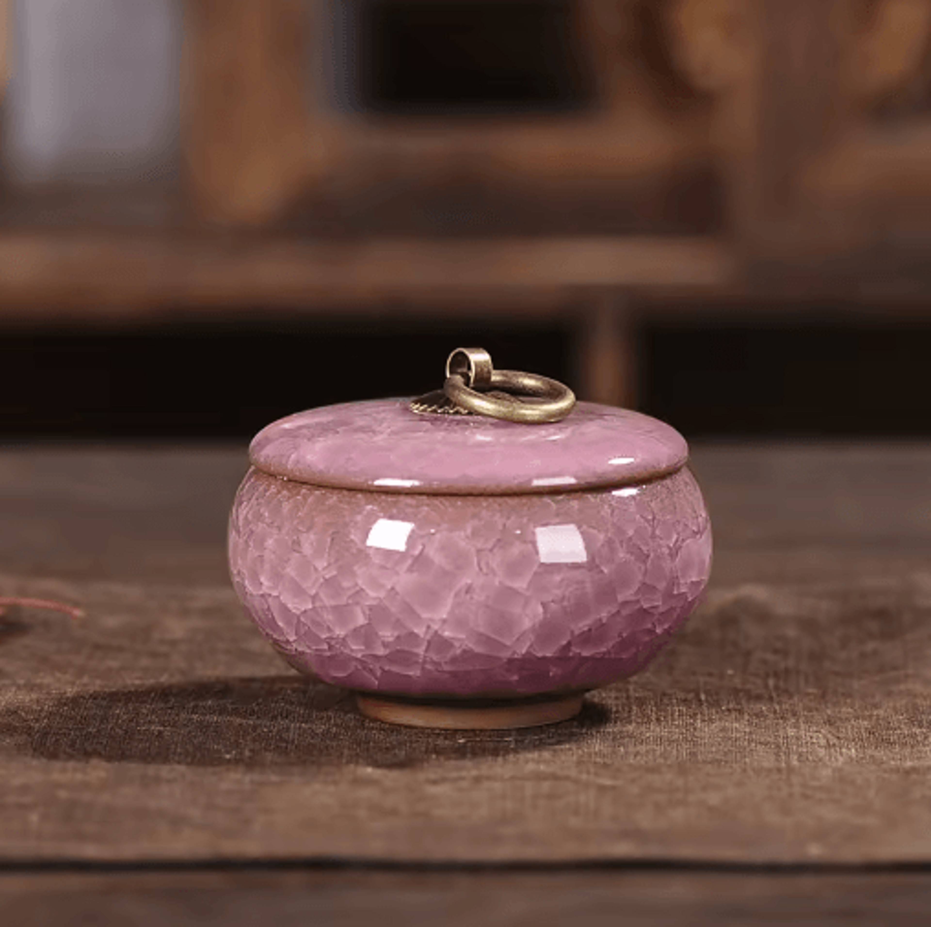 Mini Ceramic Tea Coffee  Sugar Storage Jar  Decorative Kitchen Canister For Fresh Food Storage 16