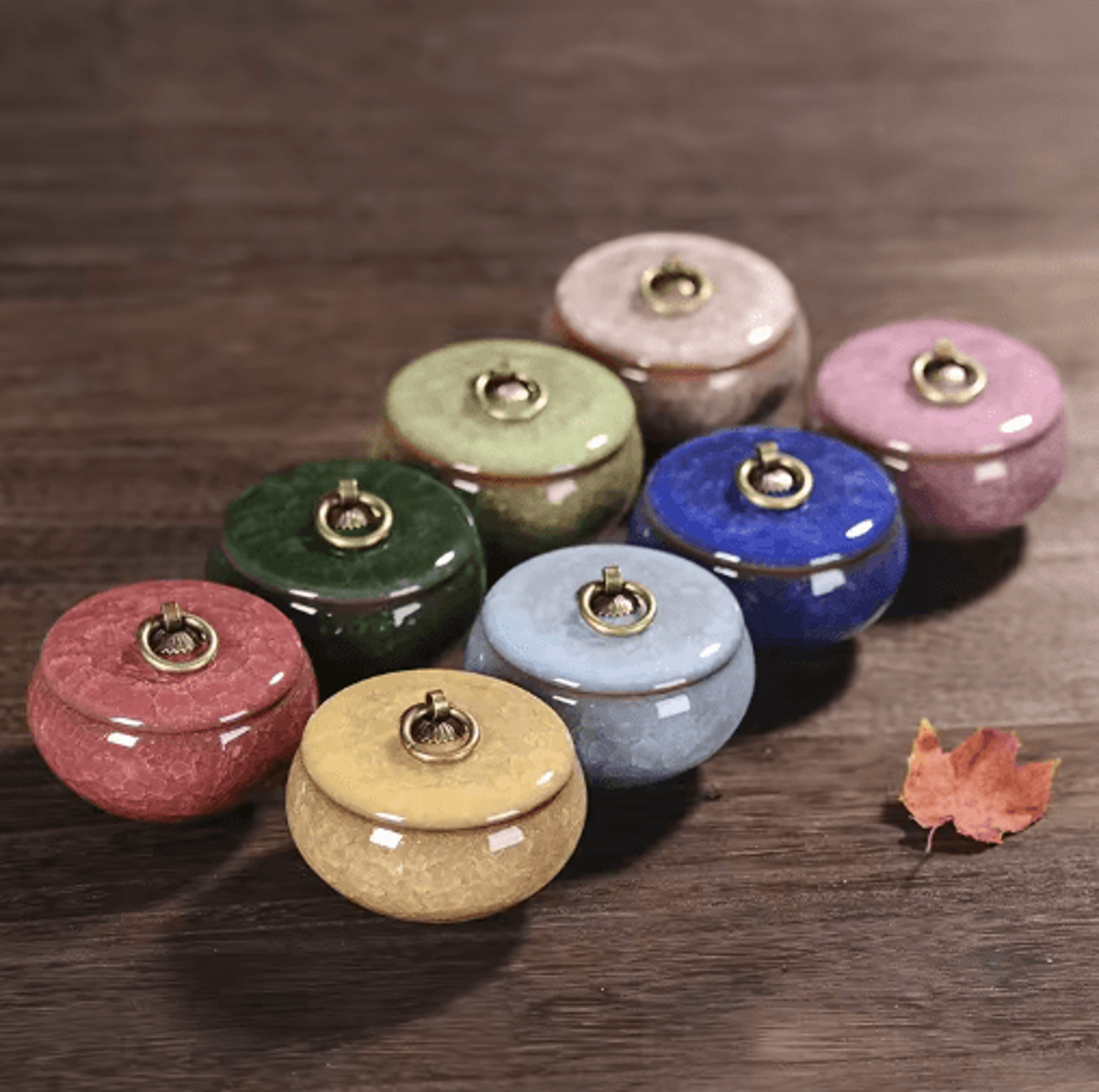 Mini Ceramic Tea Coffee  Sugar Storage Jar  Decorative Kitchen Canister For Fresh Food Storage 0