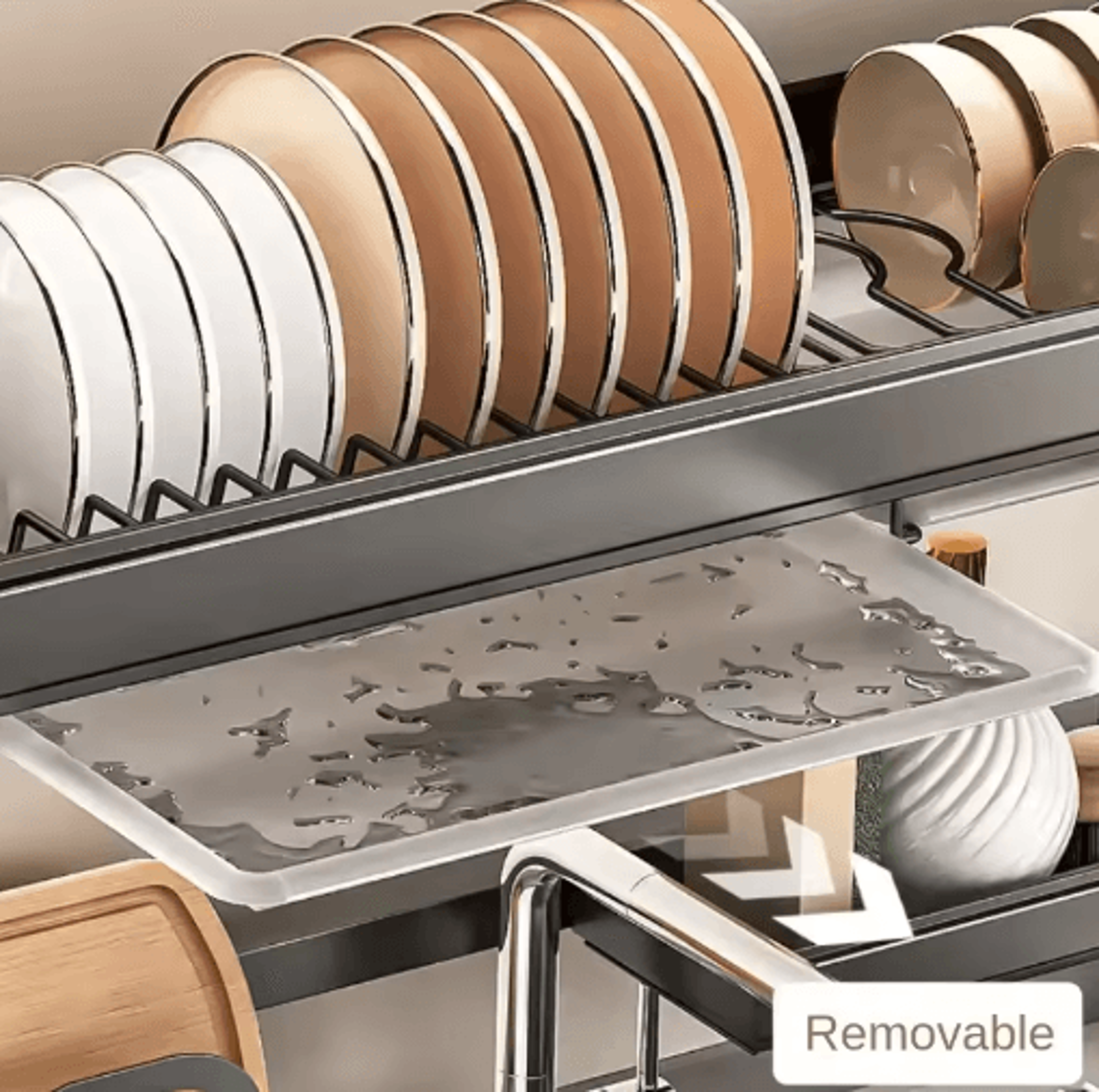 MultiPurpose Kitchen Sink Organizer  Countertop Dish Drying Rack  Vegetable Storage Shelf 25
