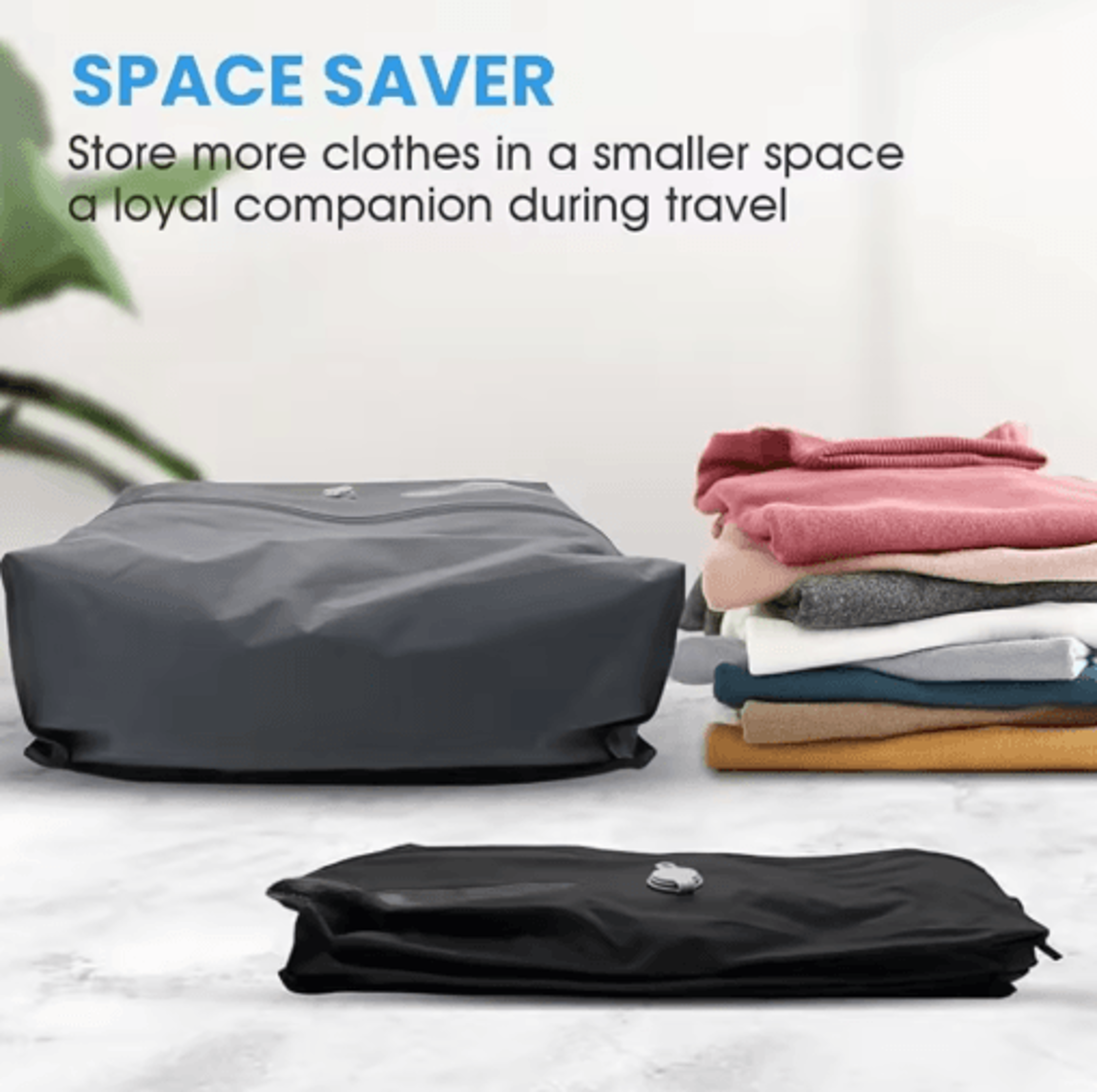 Vacuum Compression Bags For Travel  Reusable SpaceSaving Storage Bags For Luggage  Backpacks 15PCS 4