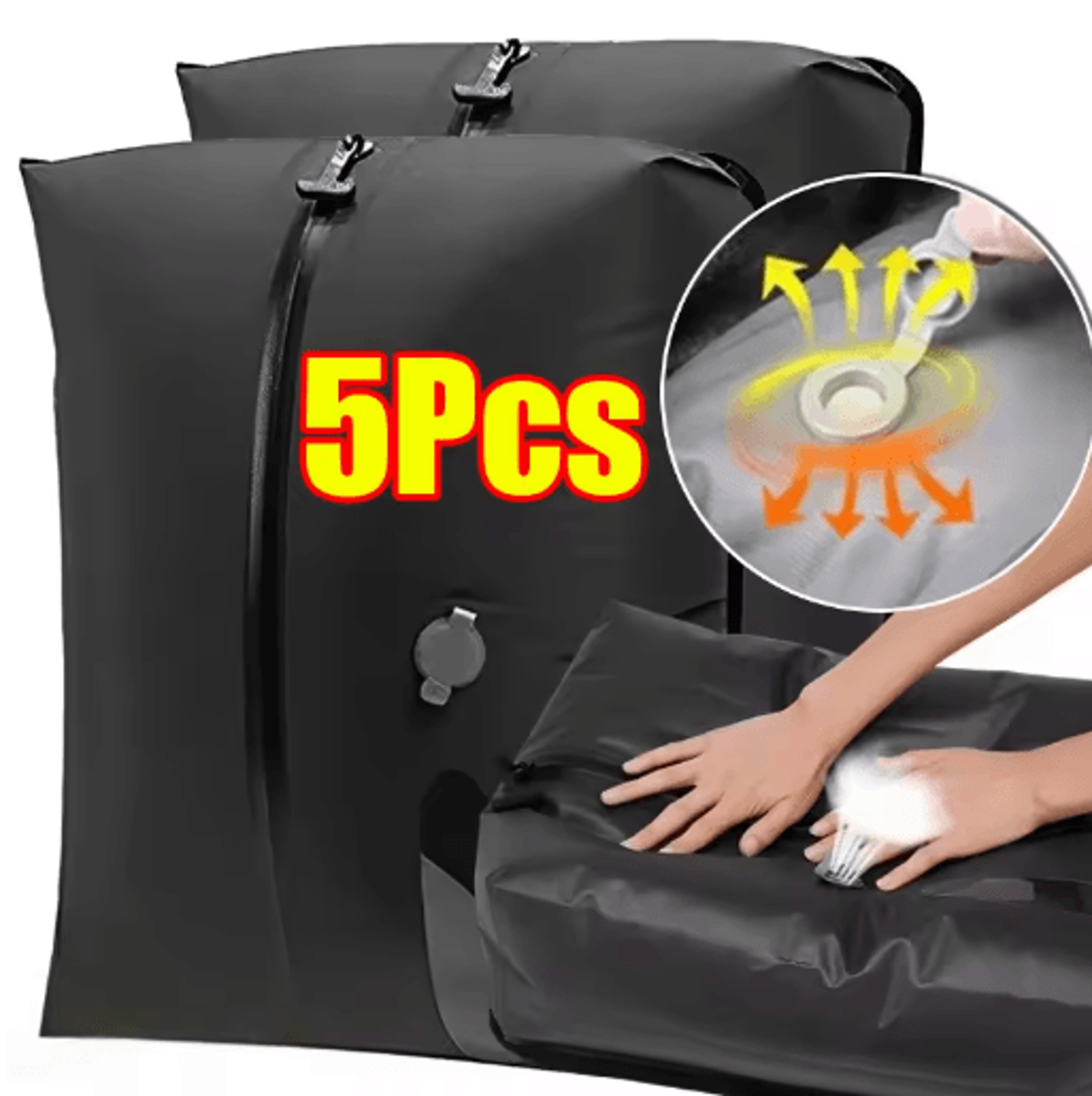 Vacuum Compression Bags For Travel  Reusable SpaceSaving Storage Bags For Luggage  Backpacks 15PCS 0