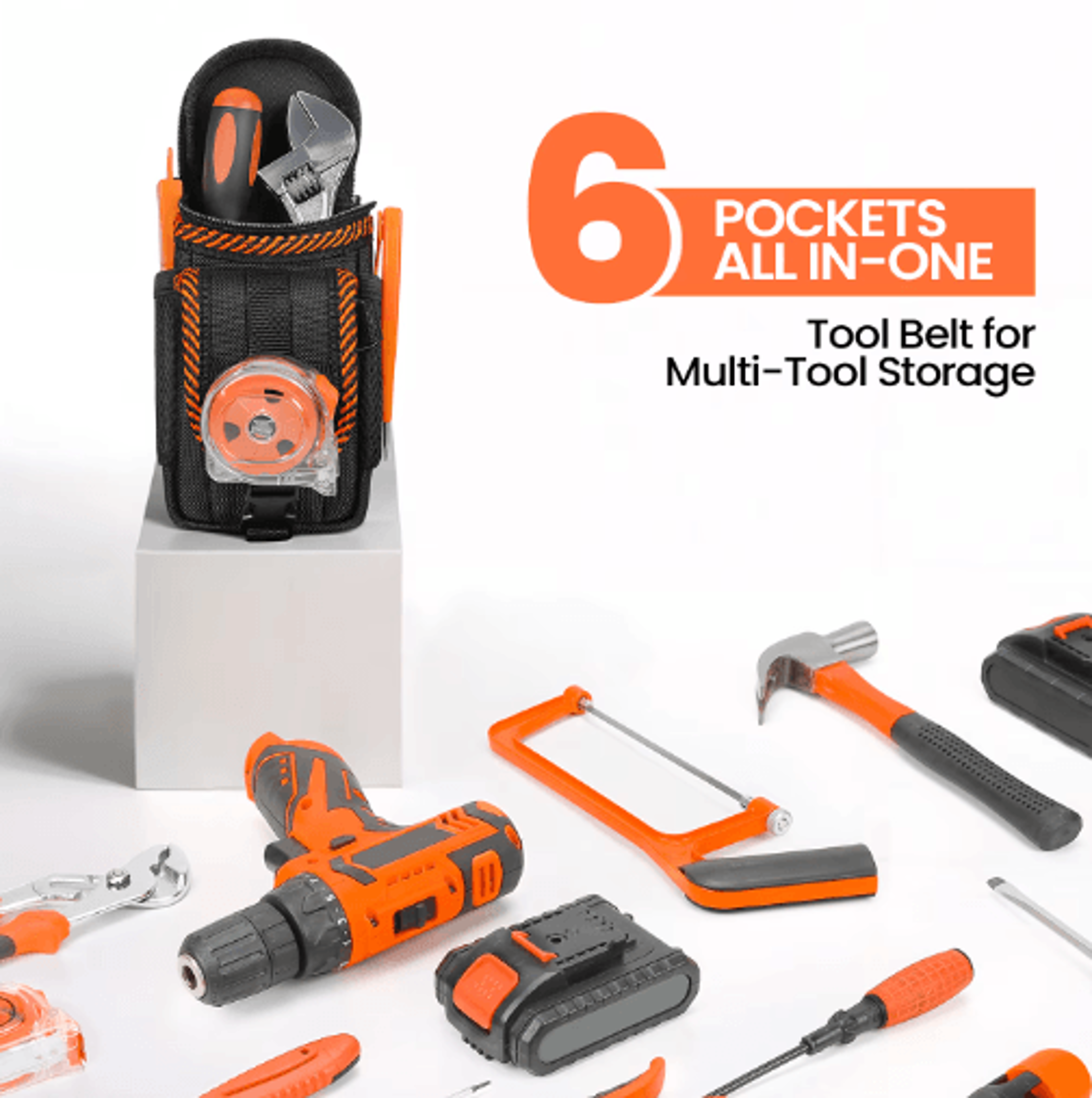 Small Tool Belt Pouch With Belt Clip  Compact Electrician Tool Organizer For Everyday Carry 3
