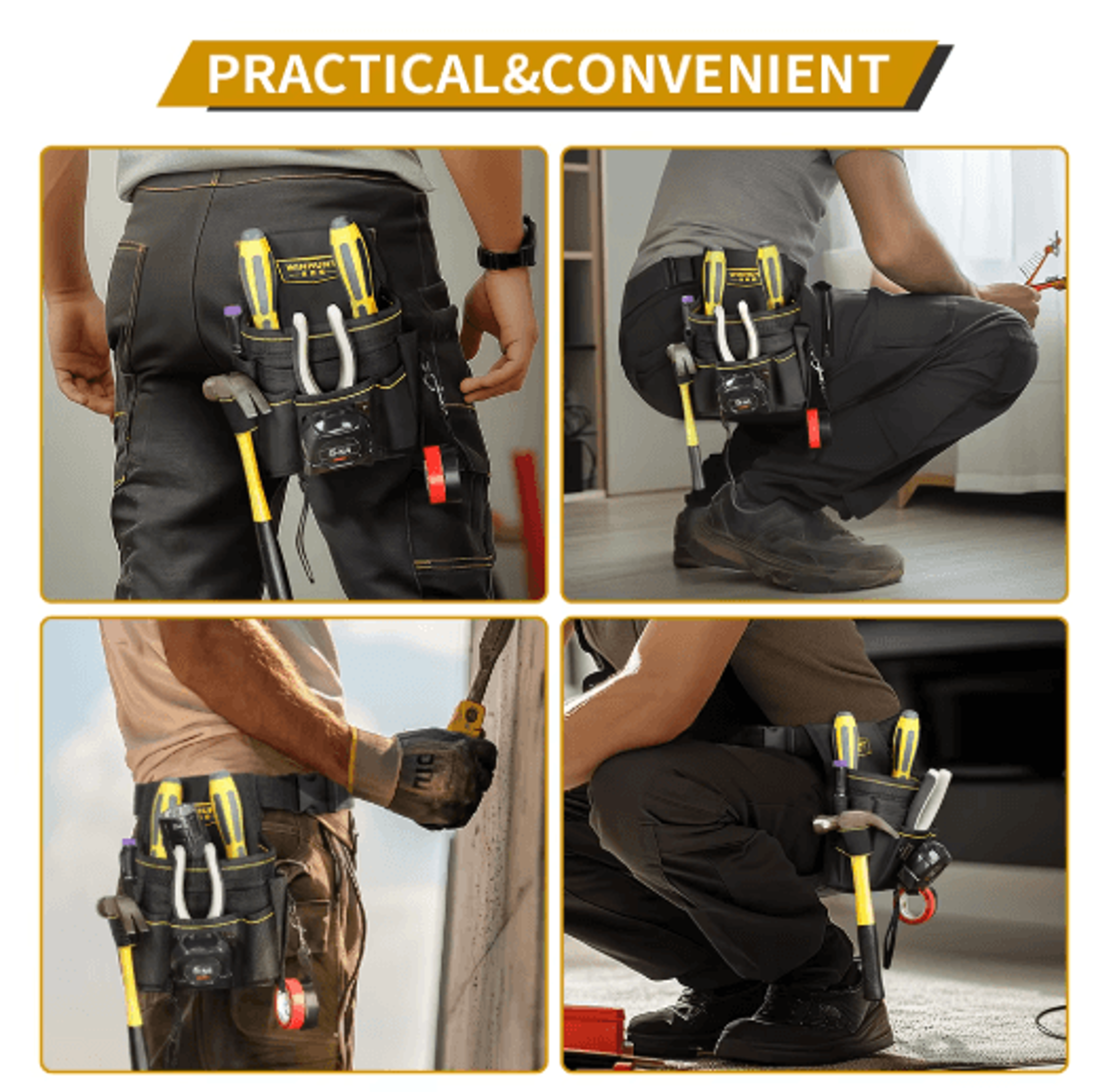Electrician Tool Waist Bag  Durable Multifunctional Tool Belt Pouch For Portable Tool Organization 3