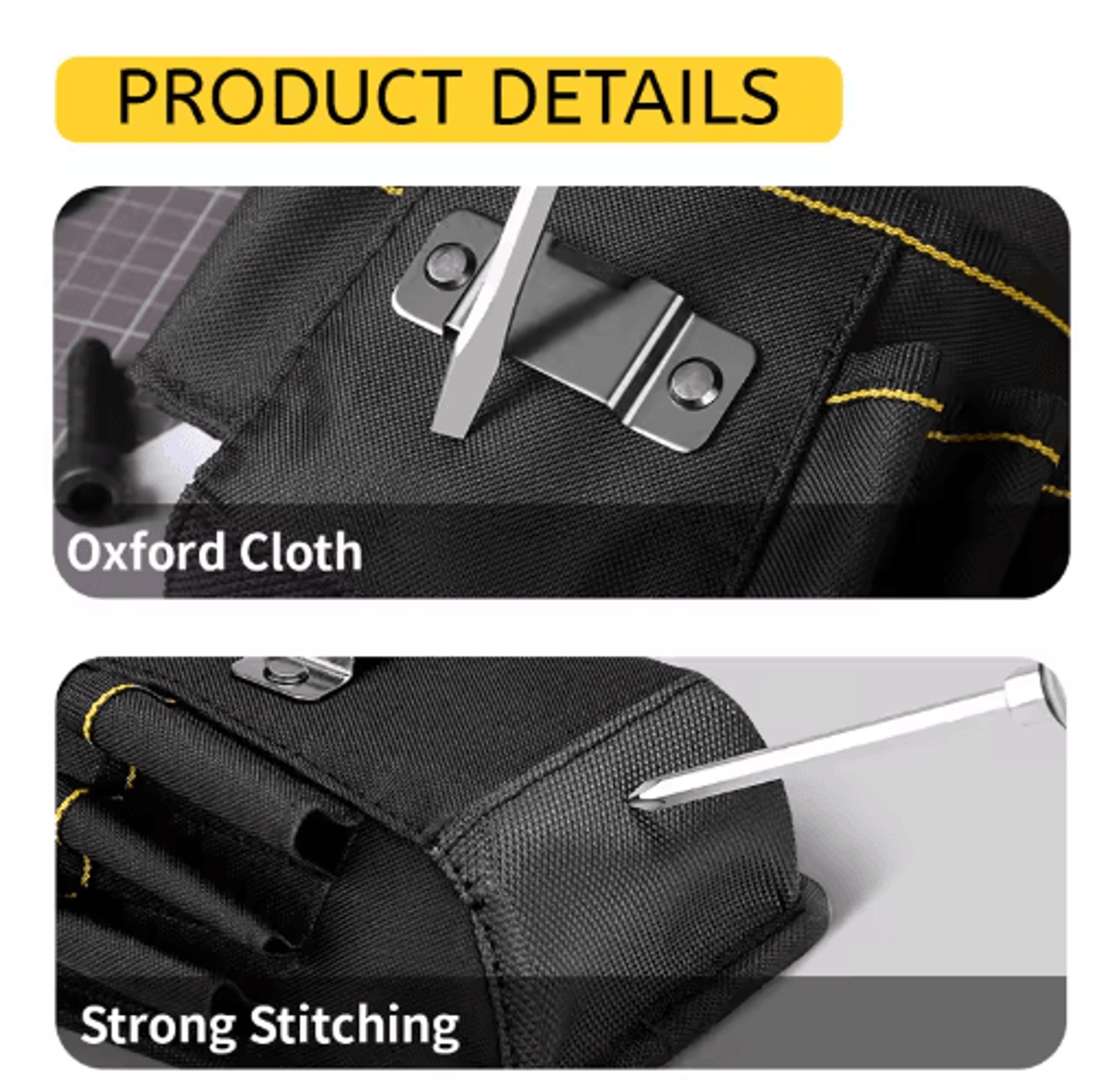 Tool Belt Set With Small Tool Pouch  Electrician  Carpenter Tool Belt Organizer With Belt Clip 2