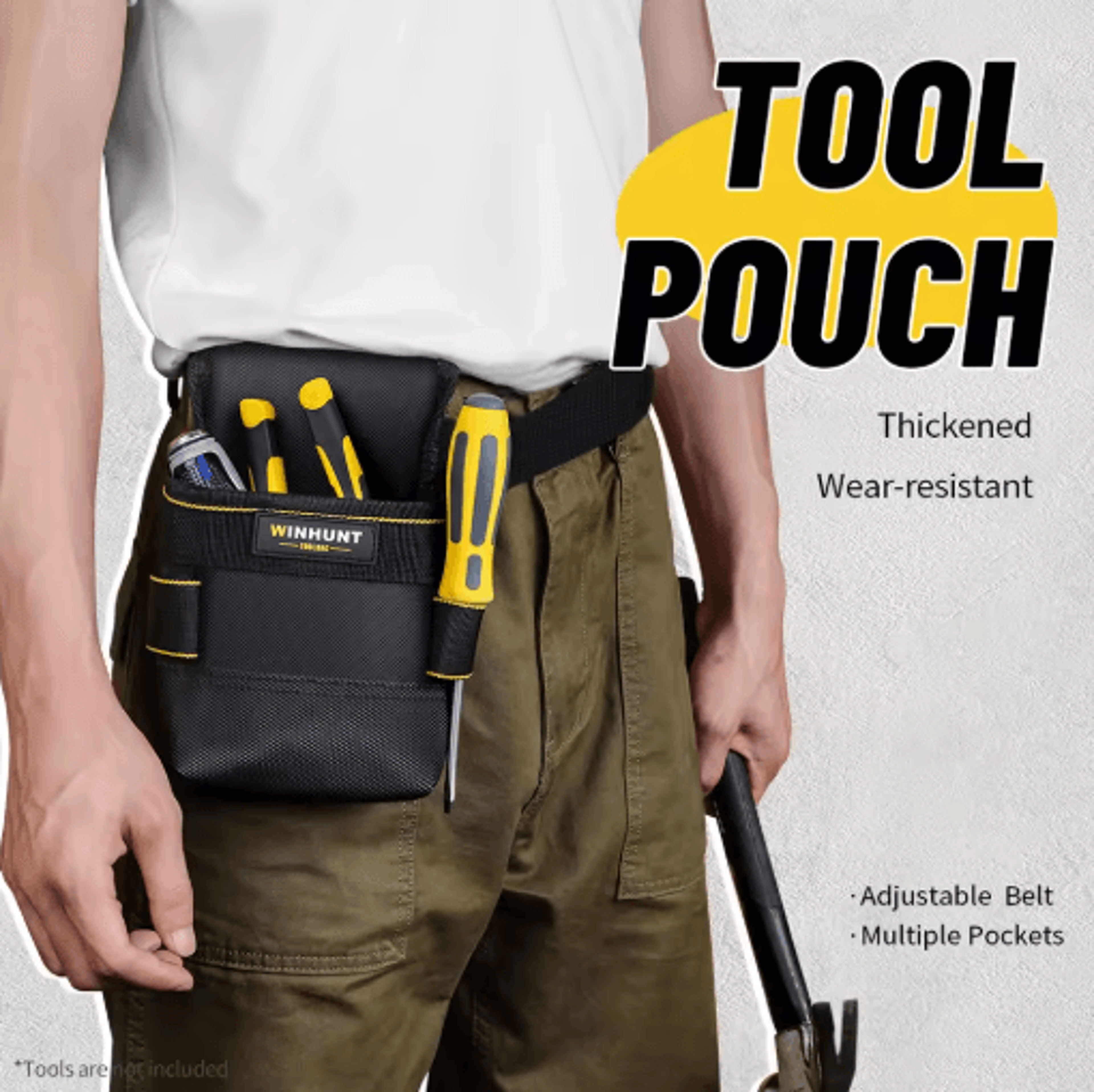 1pc Multifunctional Tool Pouch With Adjustable Belt  HeavyDuty Tool Belt Pouch For Wrenches Screwdr 0