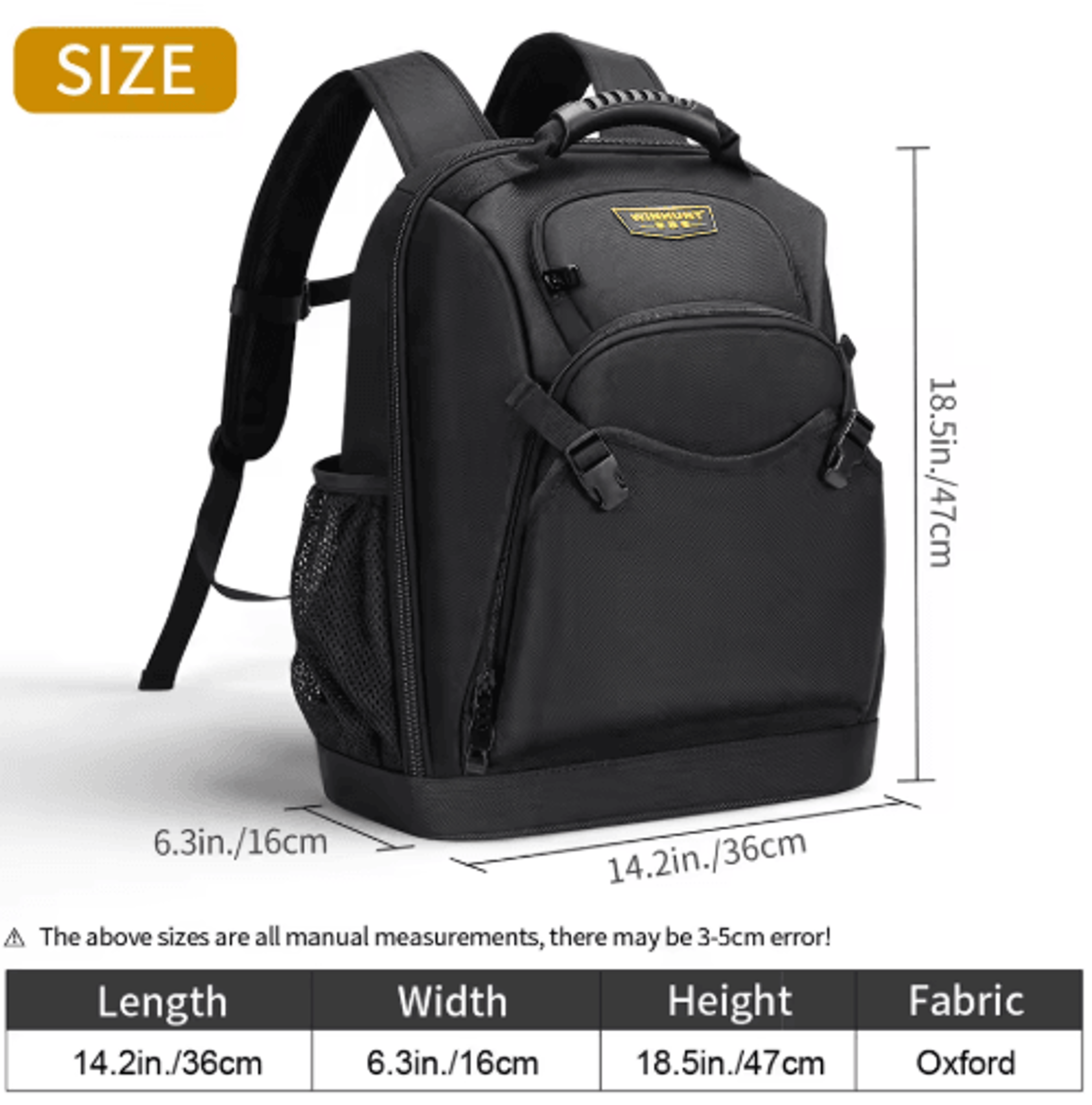 WINHUNT HeavyDuty Tool Bag  MultiFunctional Shoulder Tool Bag With Padded Strap  WearResistant Desi 3