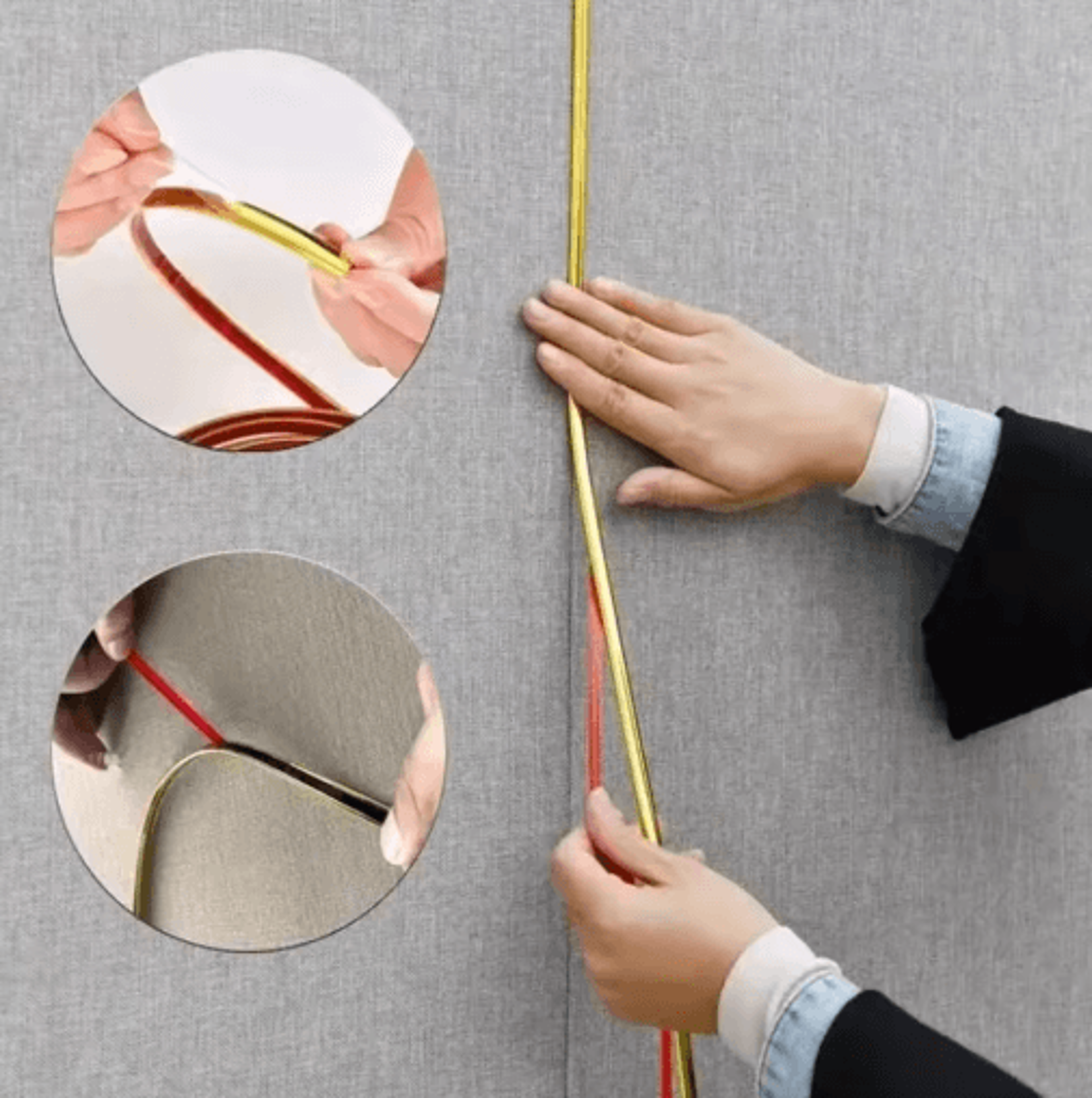 1 Roll Peel And Stick Molding Trim  SelfAdhesive Gold Wall Trim PVC Decorative Strip For Home Wall  4