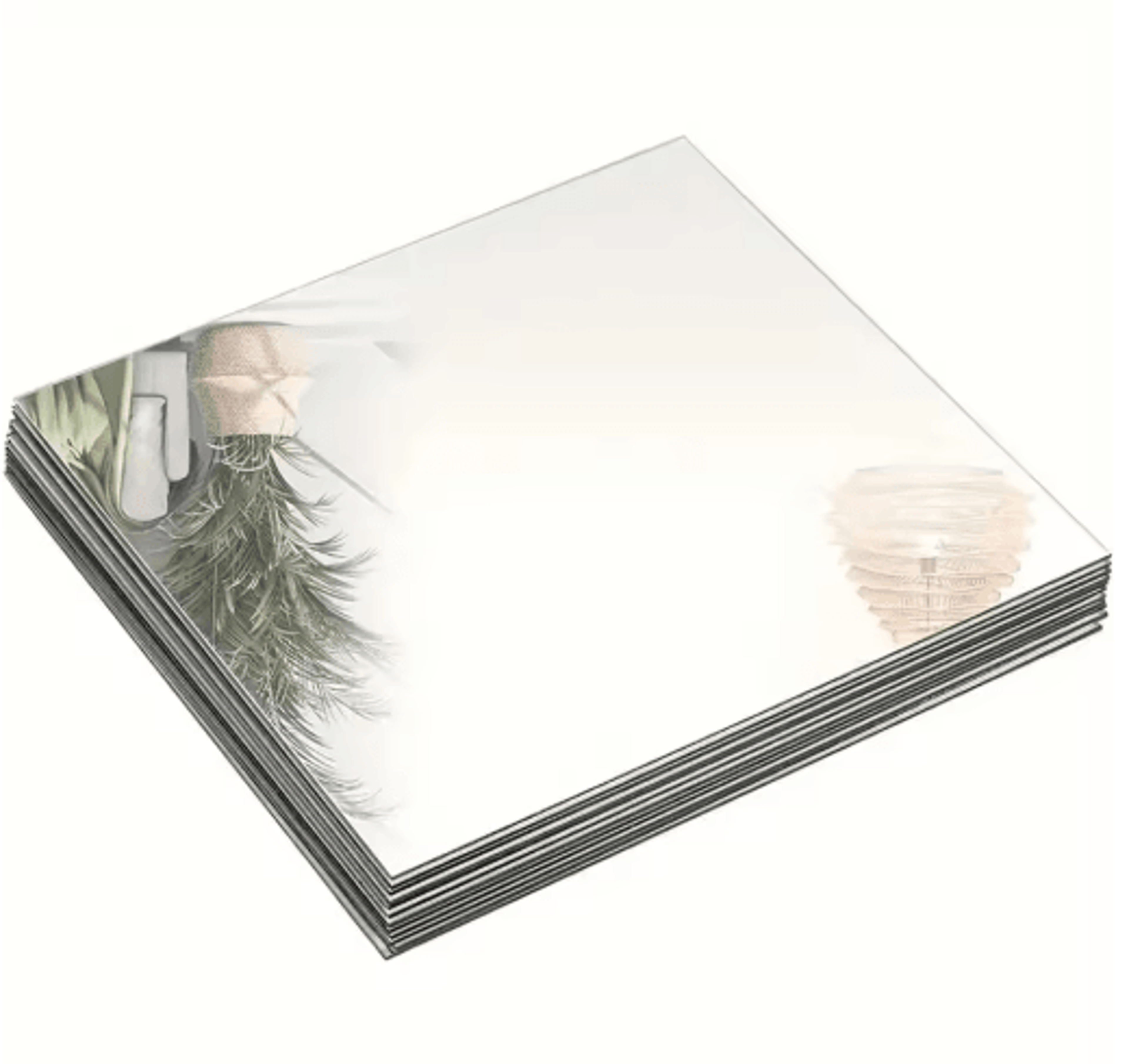135pcs Elegant Acrylic Mirror Tray Set  8Inch Square Mirror Tray For Wedding  Table Centerpieces 1