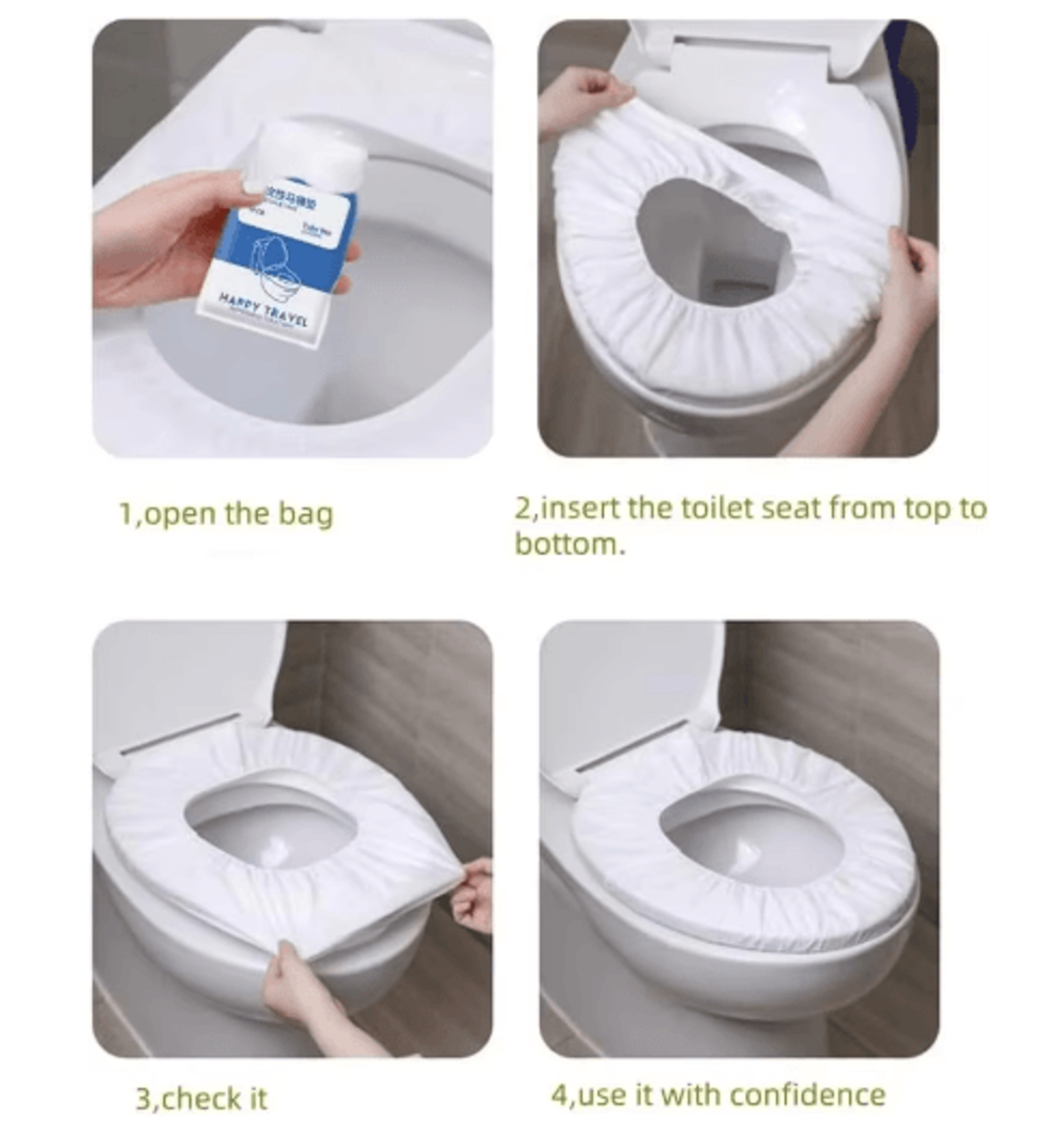 Waterproof Disposable Toilet Seat Covers Portable NonWoven Seat Covers For Travel Hotels Hospitals  8