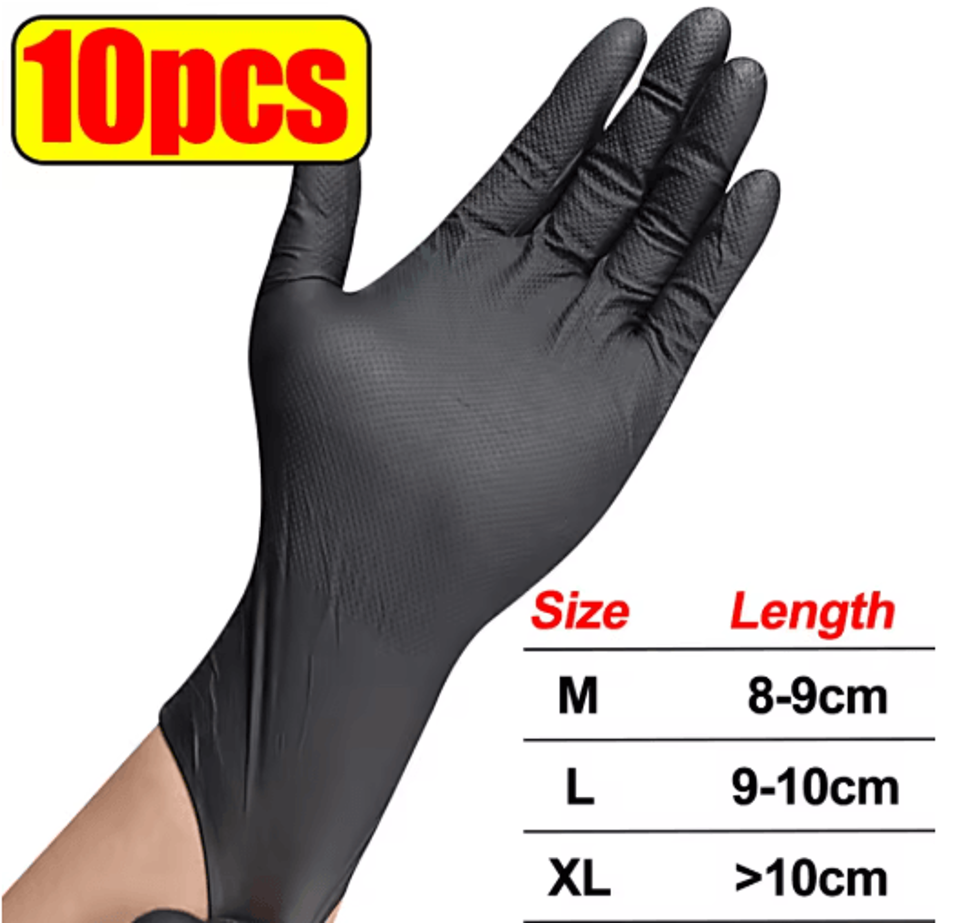 HeavyDuty Nitrile Gloves  8 Mil Disposable Work Gloves With Textured Grip For Mechanics Gardening   8