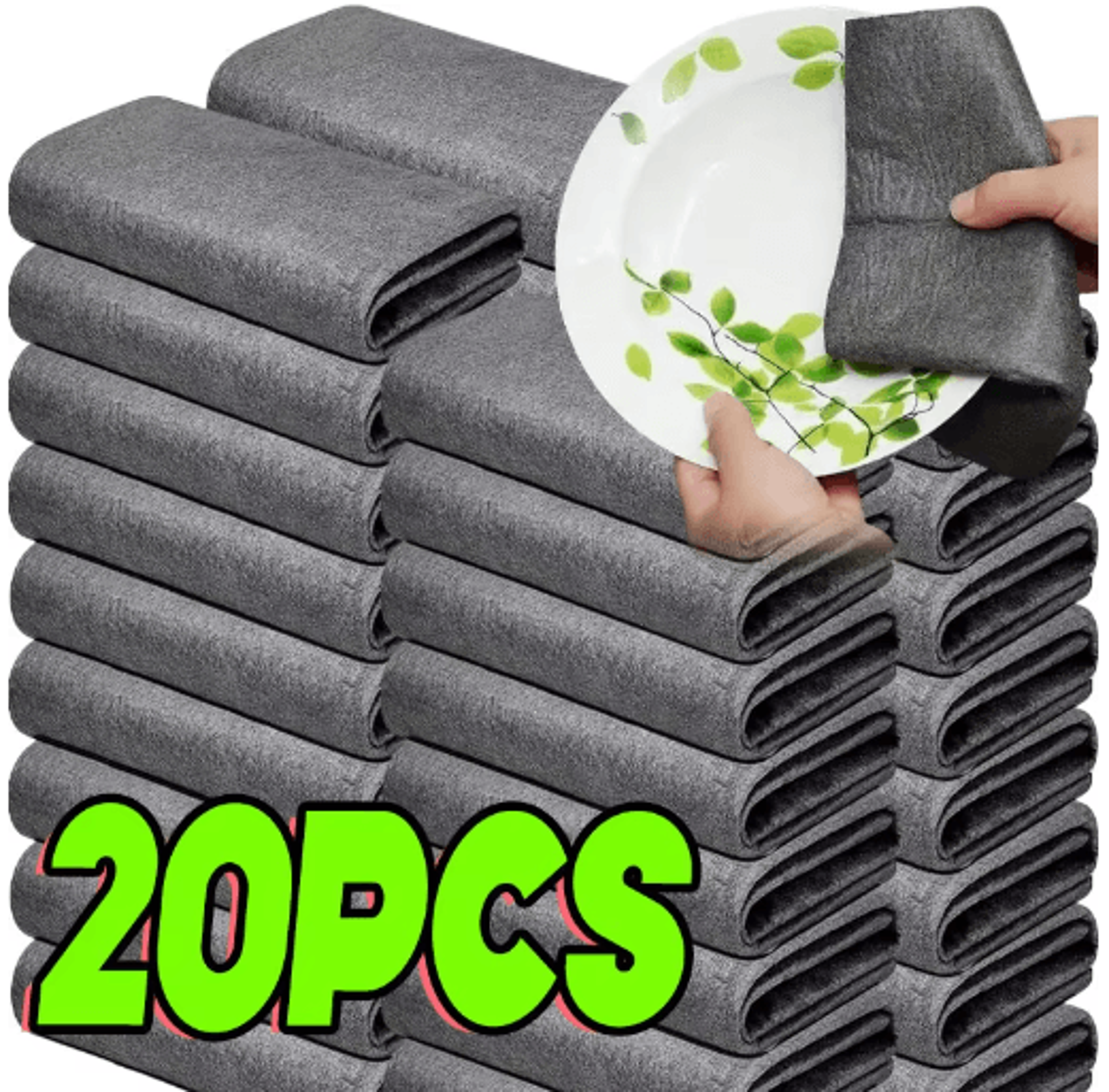 Magic Microfiber Cleaning Cloths  Reusable StreakFree Towels For Glass Kitchen  Car Care 120PCS 0