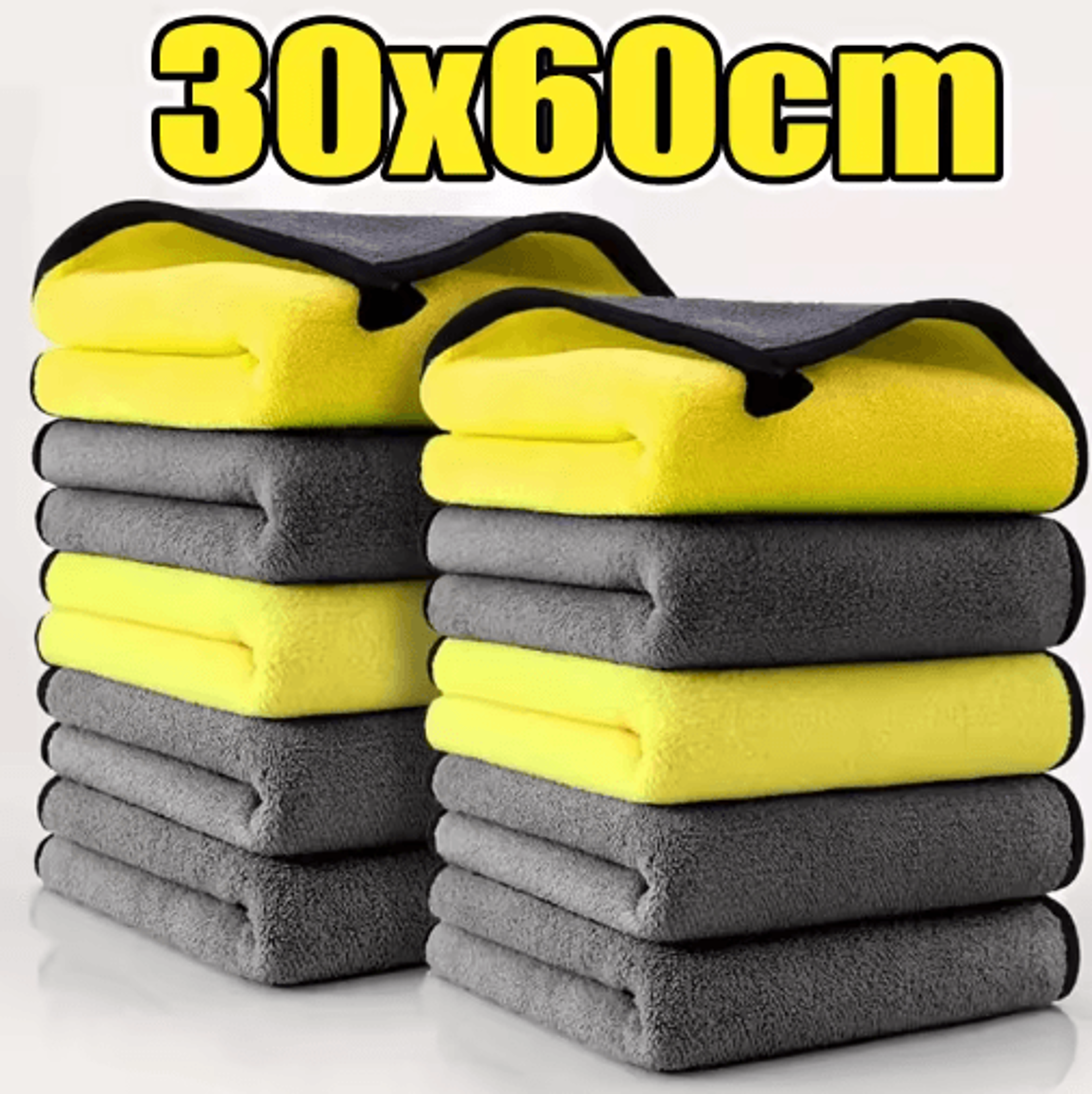 Thick DoubleLayer Microfiber Car Towels  Soft Super Absorbent Drying Cloths For Car  Household Clea 1