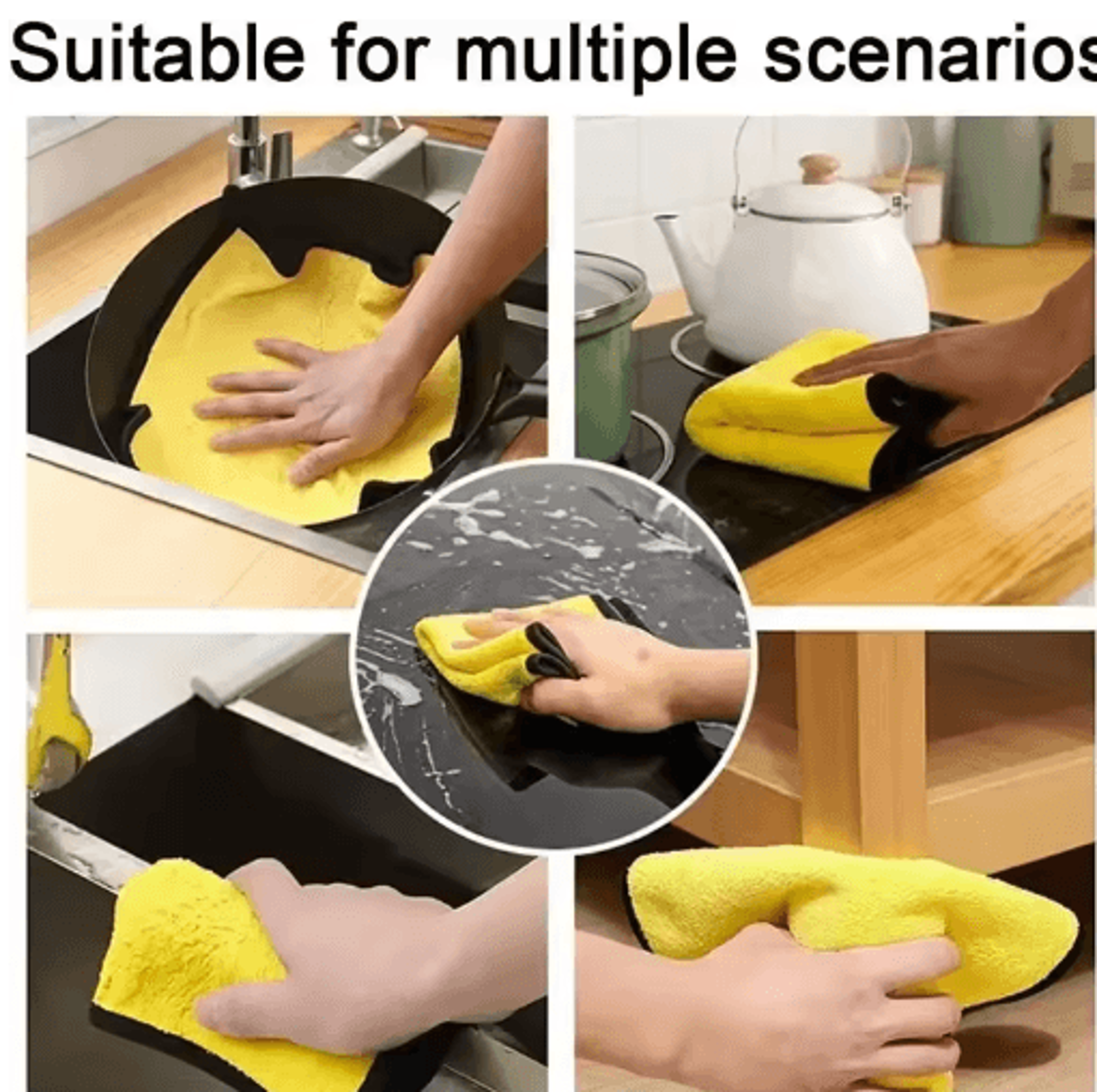 Thick DoubleLayer Microfiber Car Towels  Soft Super Absorbent Drying Cloths For Car  Household Clea 5