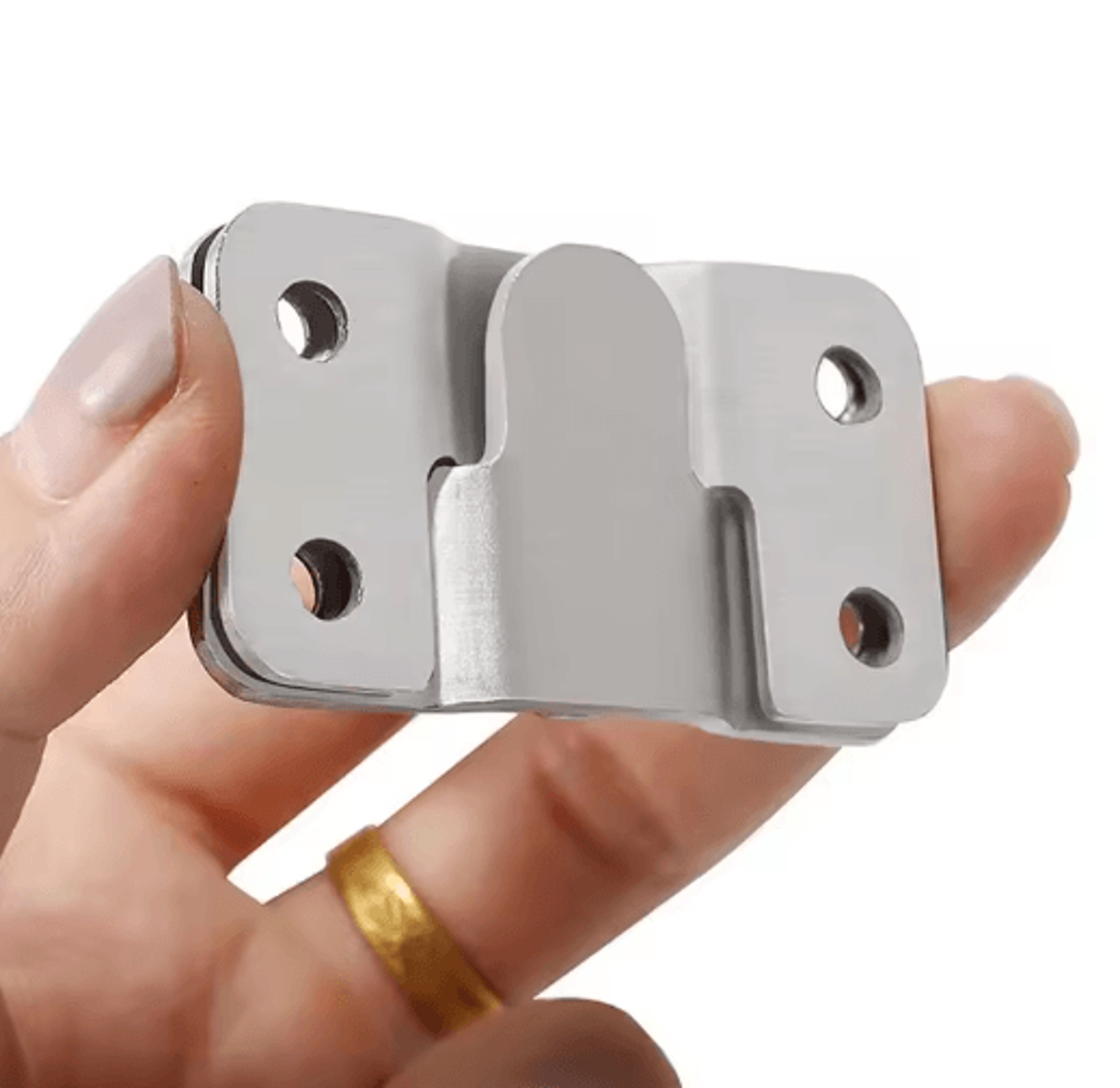 10PCS Stainless Steel Picture Frame Hooks  Flush Mount Interlocking Wall Hanger Brackets For Frames 6