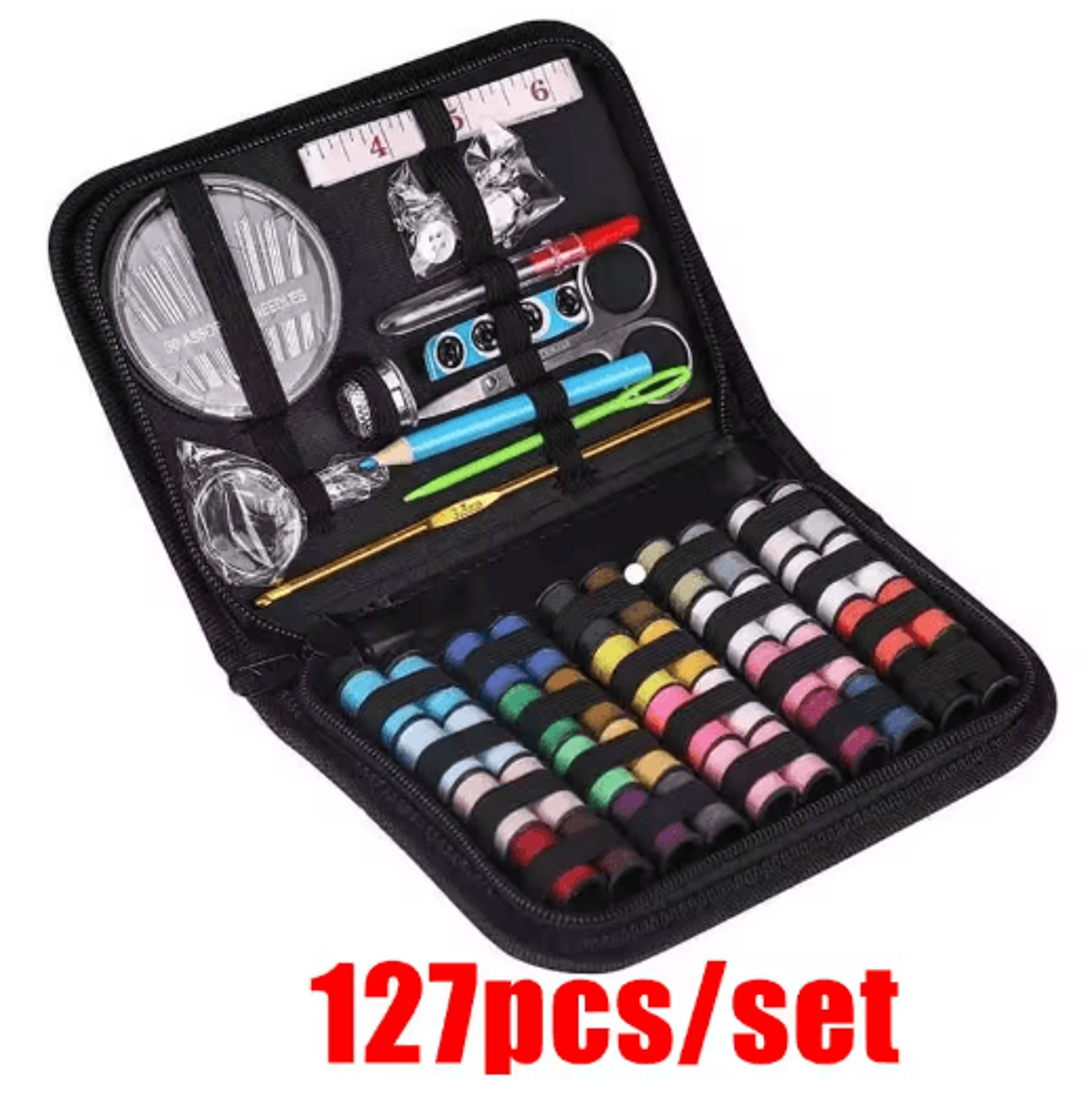 Portable Sewing Kit With Threads Needles  Accessories  Complete Travel Sewing Kit In Storage Case 4