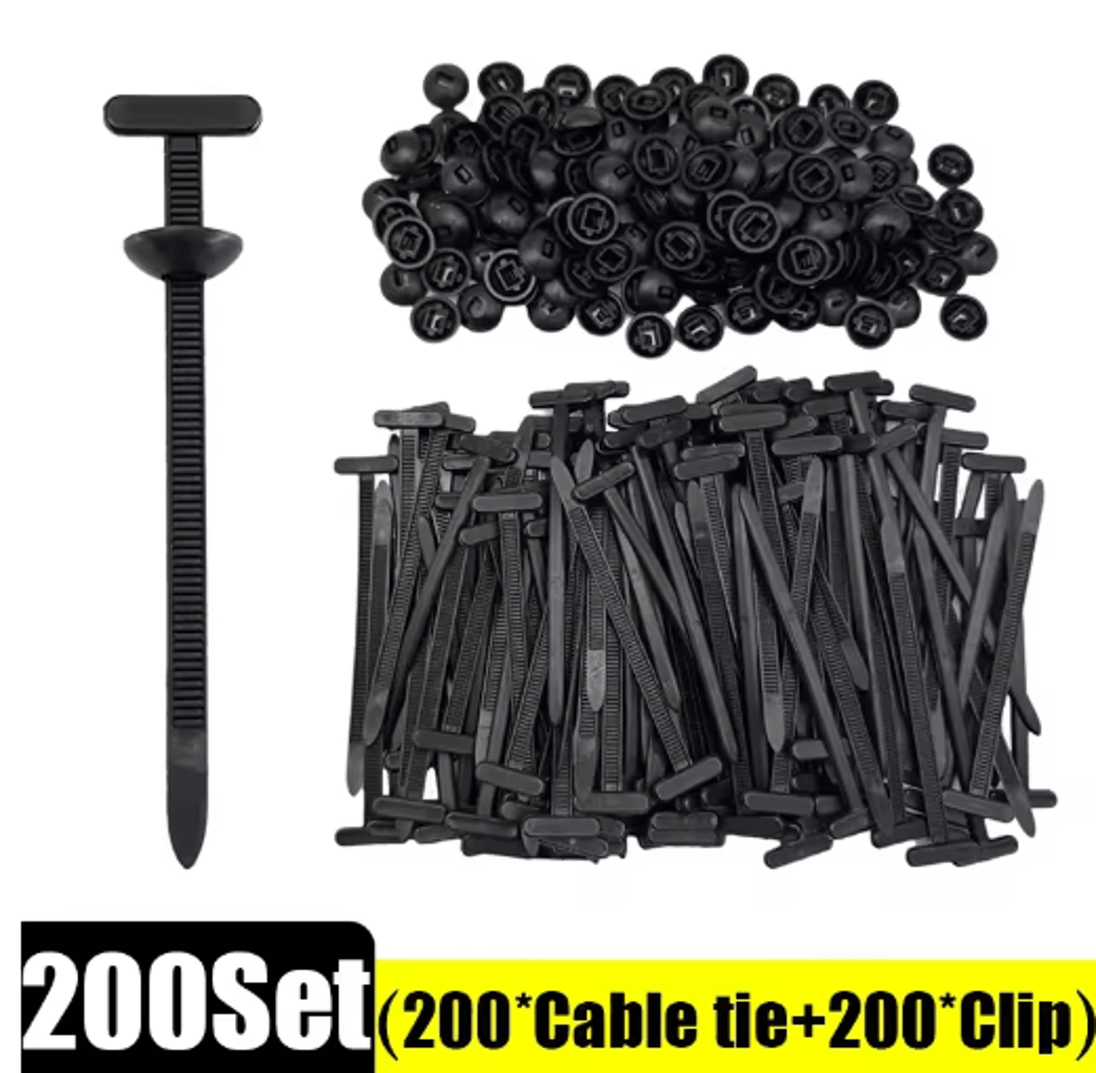 Nylon Cable Tie Fastener Clips  Automotive Wire Management  Panel Mount Cable Ties 4