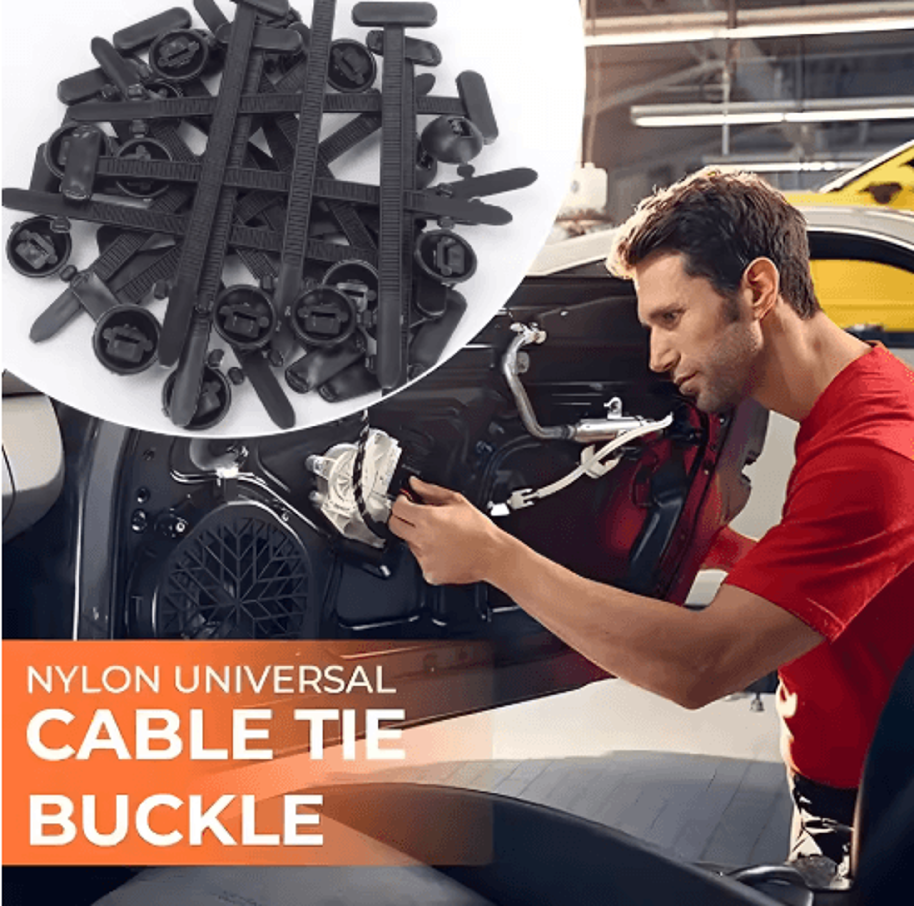 Nylon Cable Tie Fastener Clips  Automotive Wire Management  Panel Mount Cable Ties 0