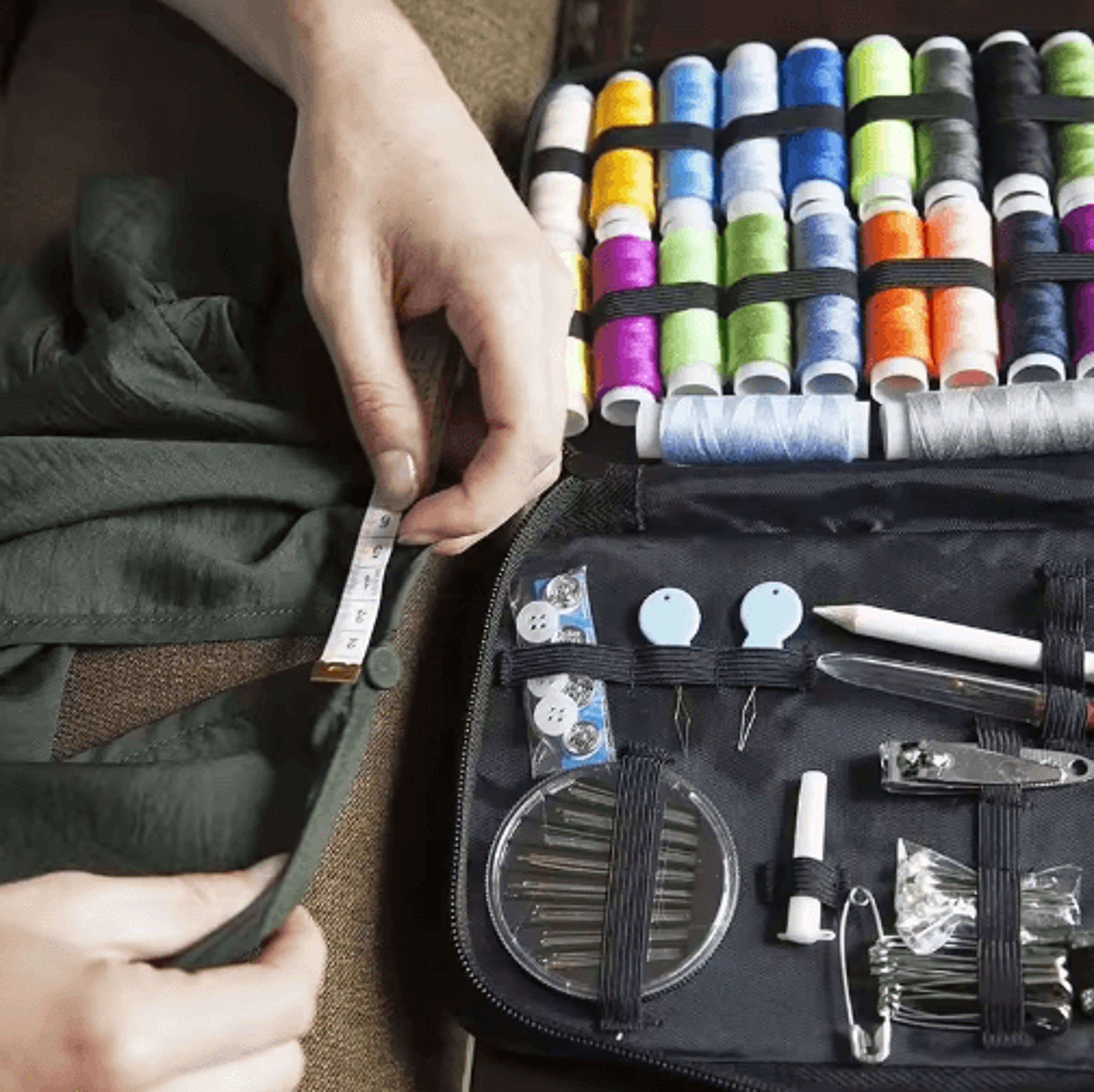 Portable Sewing Kit With Case  Complete Sewing Supplies For Home Travel  Emergency Repairs 5