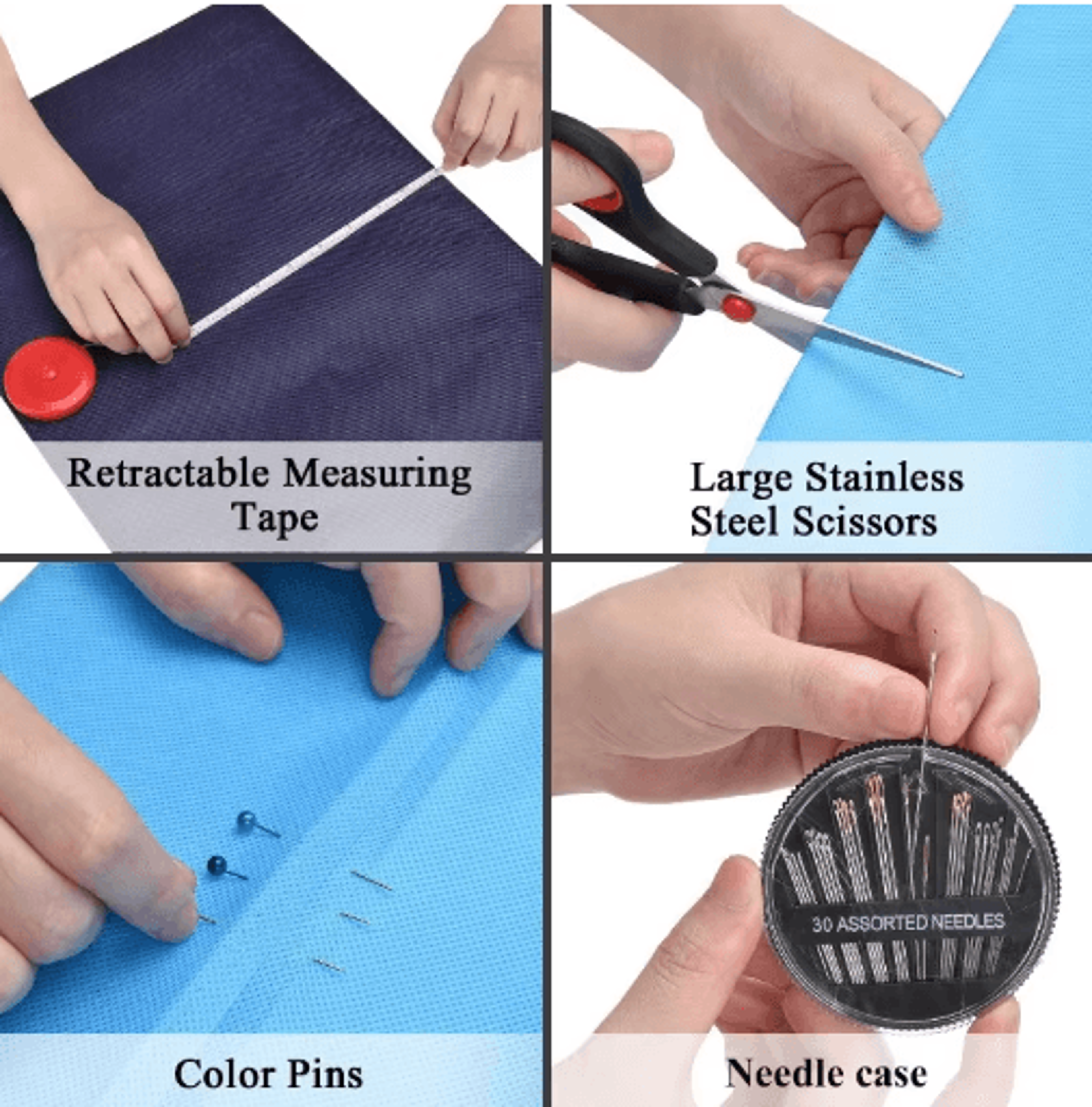 Portable Sewing Kit With Case  Complete Sewing Supplies For Home Travel  Emergency Repairs 7